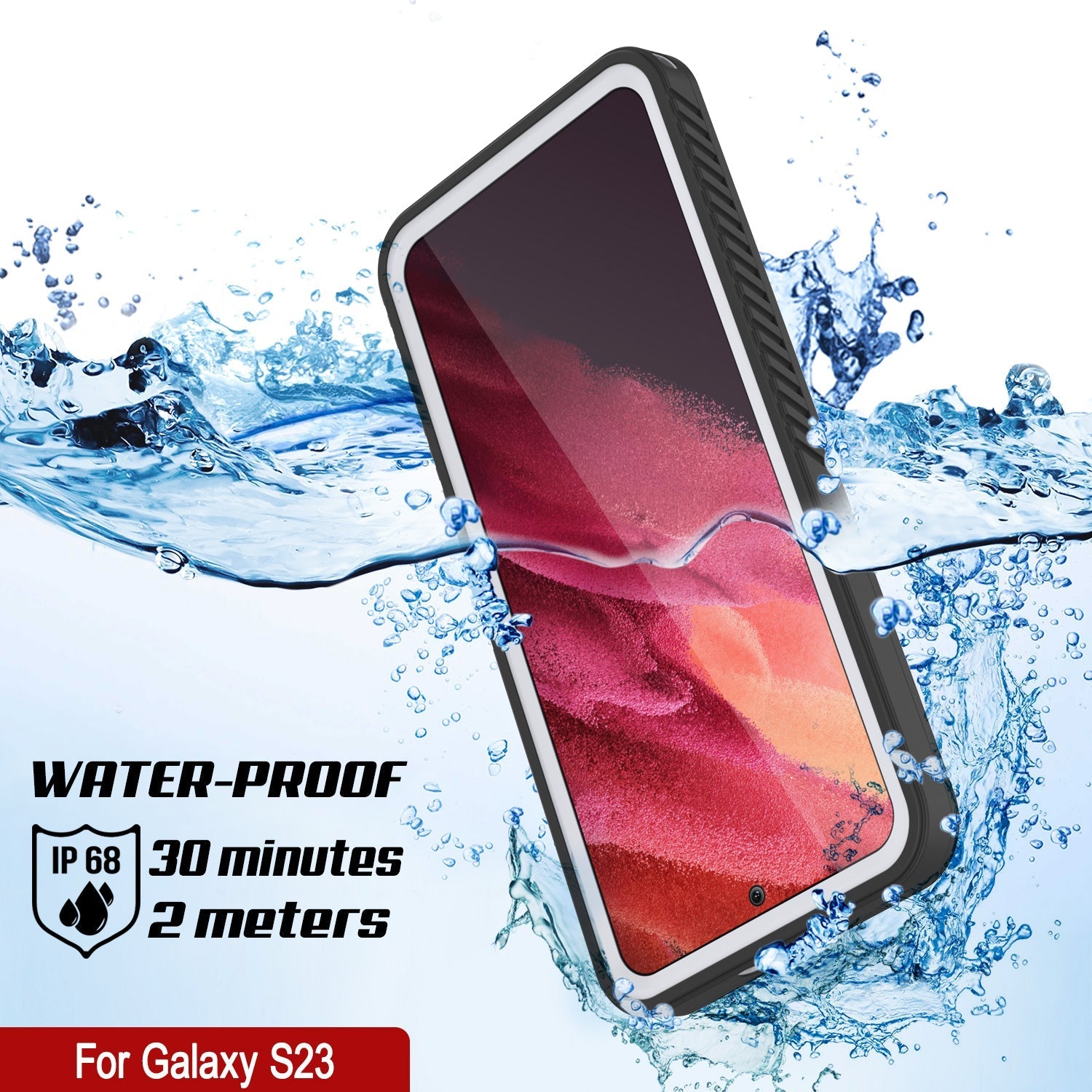 Galaxy S23 FE Water/ Shock/ Snow/ dirt proof [Extreme Series] Punkcase Slim Case [White]