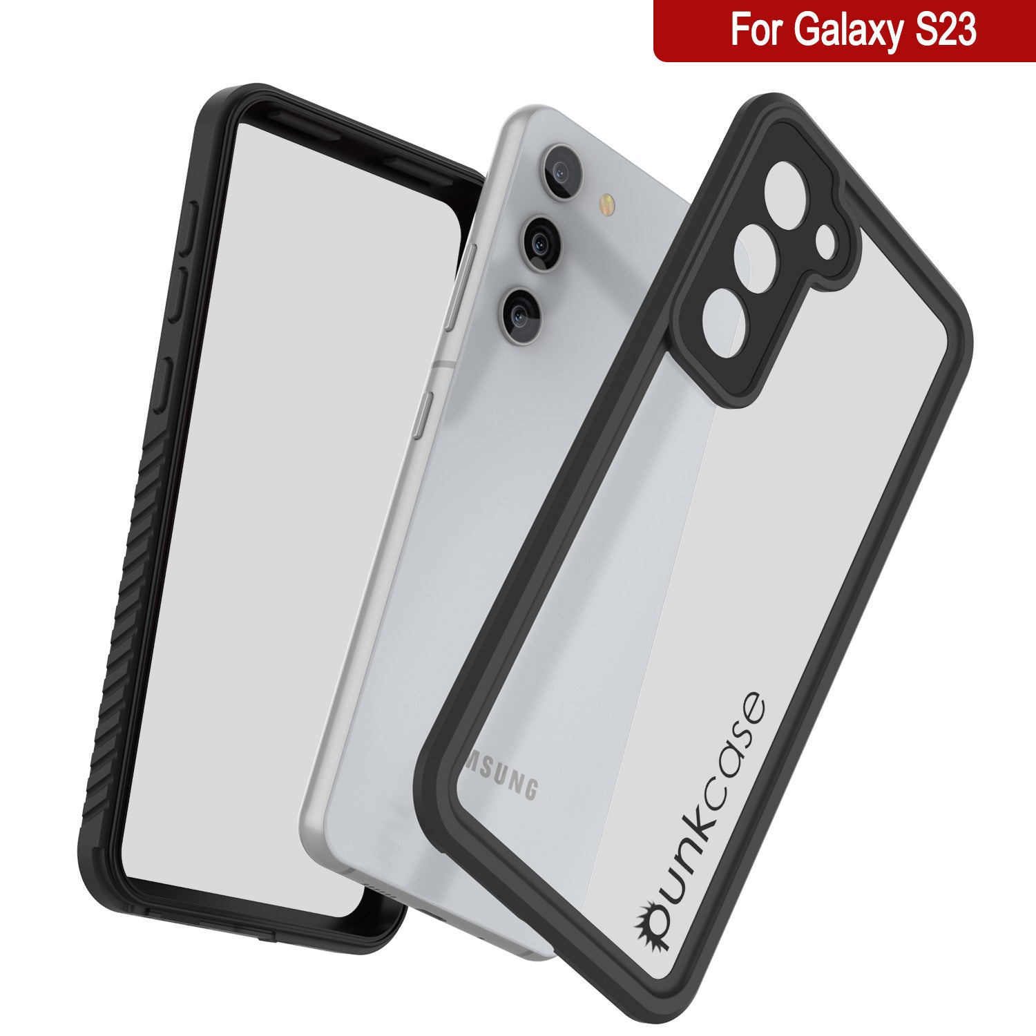 Galaxy S23 à prova de água e choque [Série Extrema] com Protetor de Tela [Preto]