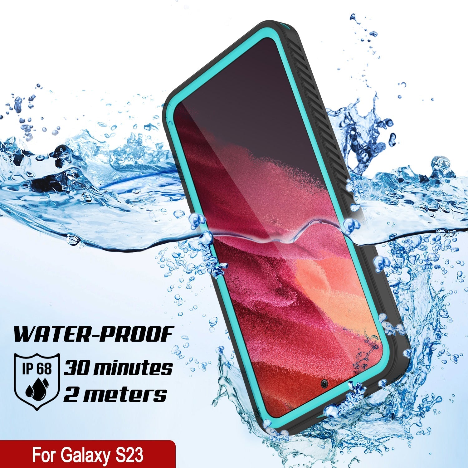 Galaxy S23 FE Water/ Shock/ Snowproof [Extreme Series]  Screen Protector Case [Teal]