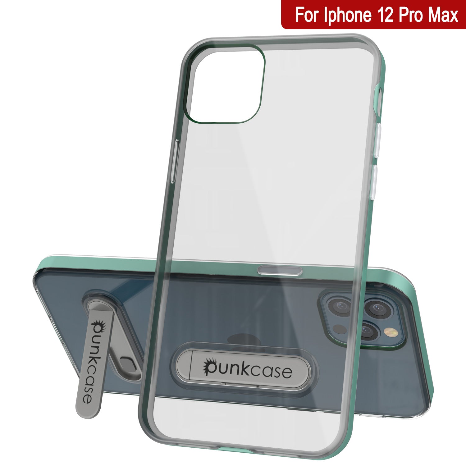 Capa iPhone 12 Pro Max, PUNKcase [Série LUCID 3.0] [Ajuste Fino] Capa Protetora com Protetor de Tela Integrado [Azul-petróleo]