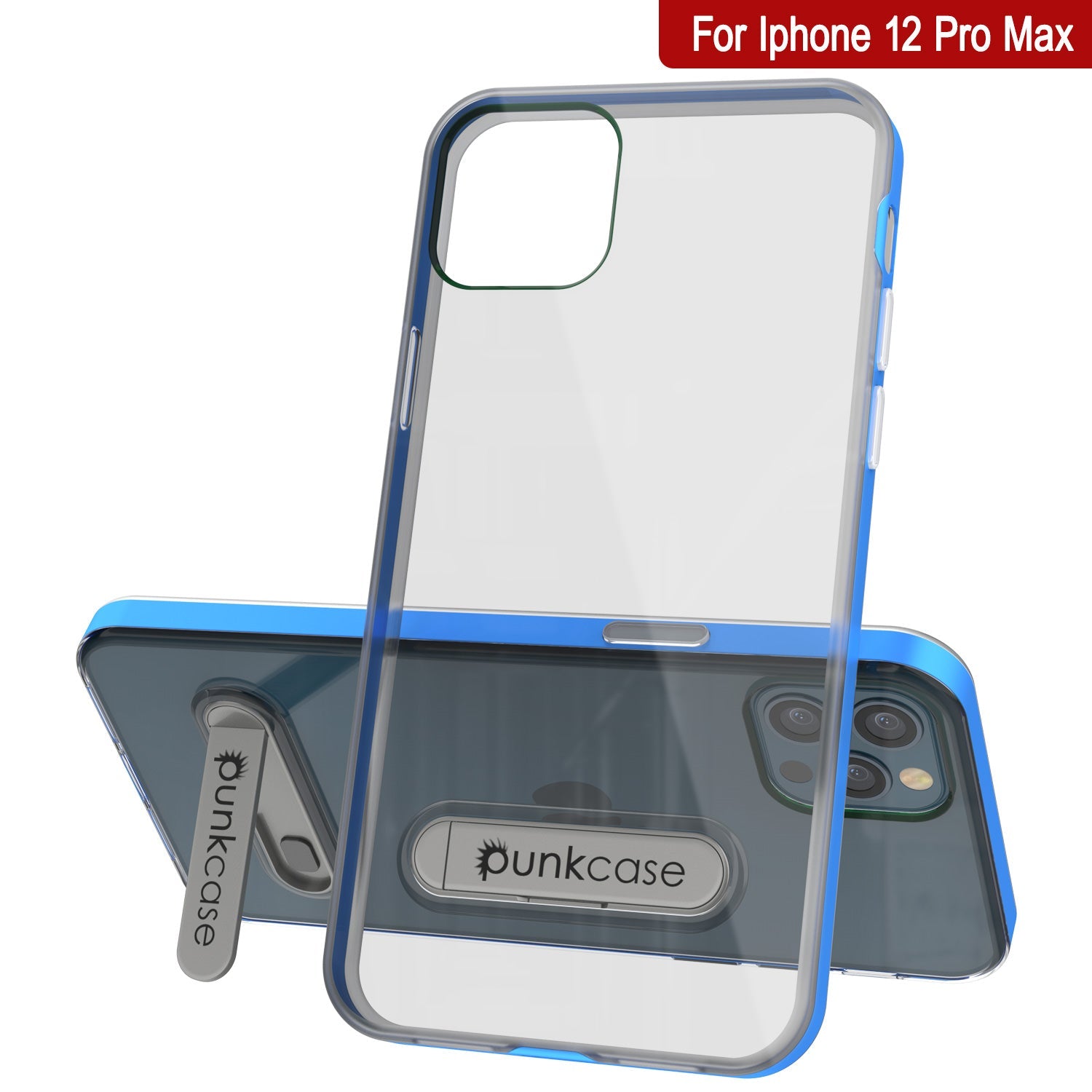 Capa para iPhone 12 Pro Max, PUNKcase [Série LUCID 3.0] [Ajuste Slim] Capa Protetora com Protetor de Tela Integrado [Azul]