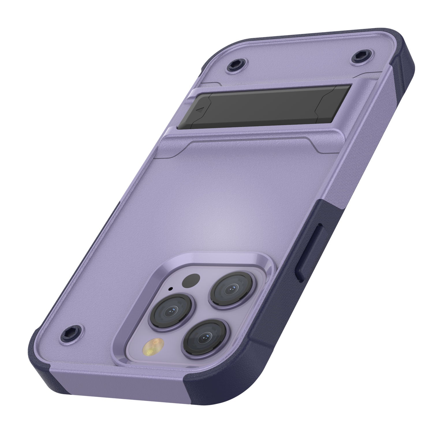 Capa Punkcase para iPhone 14 Pro Max [Série Reliance] Capa Híbrida Protetora de Grau Militar com Suporte Embutido [Roxo-Marinho]