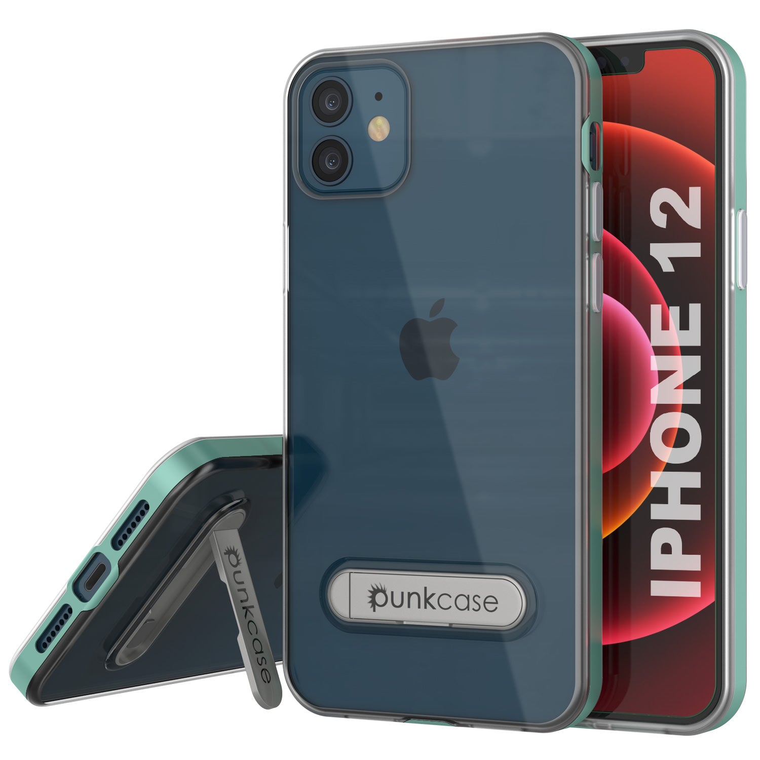 Capa para iPhone 12, PUNKcase [Série LUCID 3.0] [Ajuste Slim] Capa protetora com Protetor de Tela Integrado [Azul-petróleo]