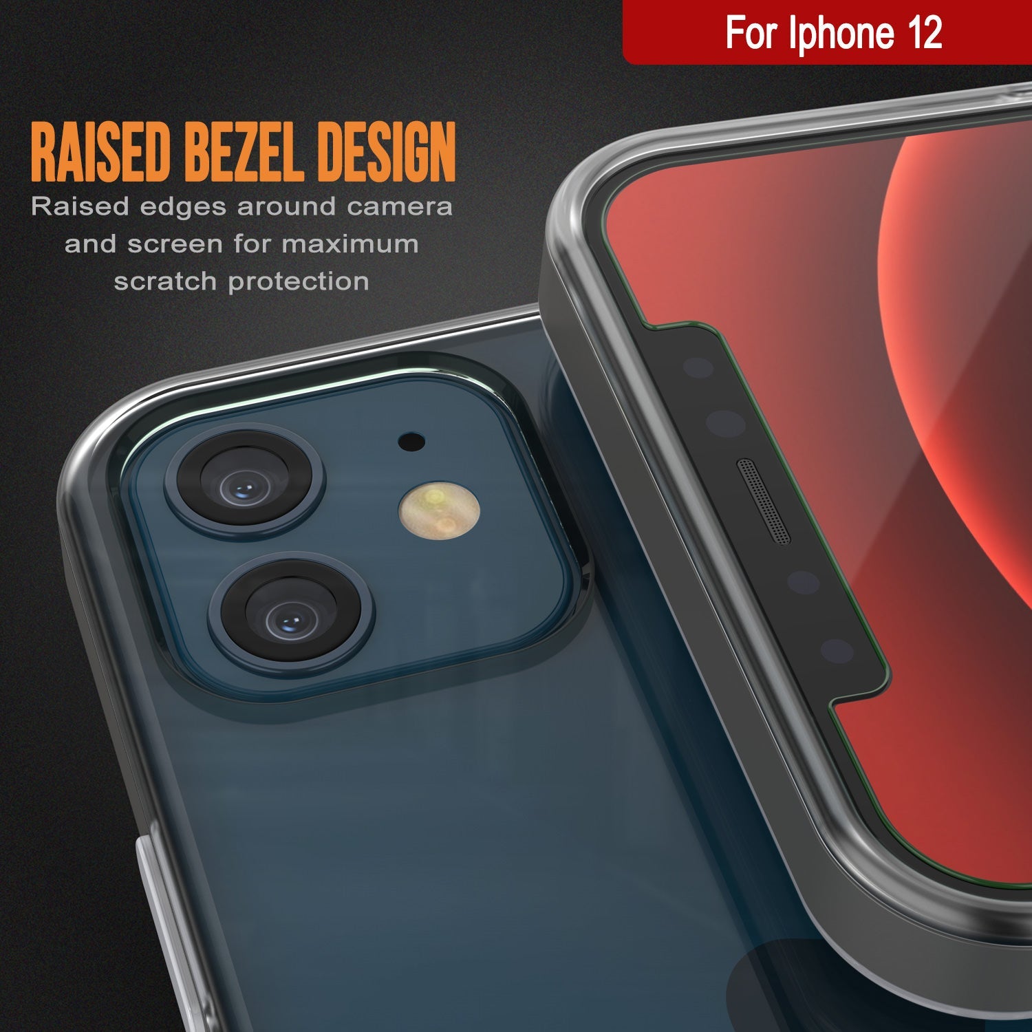 Capa para iPhone 12, PUNKcase [Série LUCID 3.0] [Ajuste Slim] Capa Protetora com Protetor de Tela Integrado [Cinza]