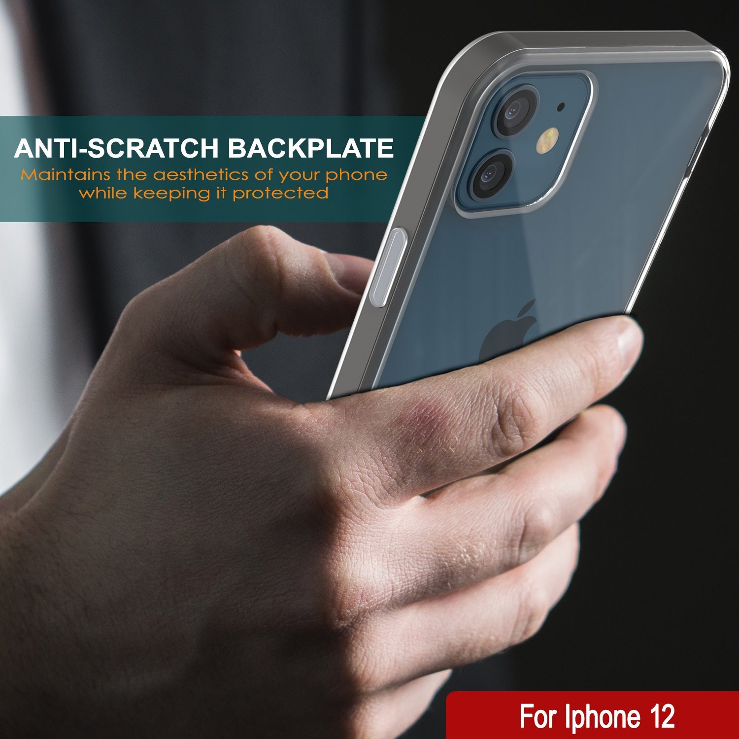 Capa para iPhone 12, PUNKcase [Série LUCID 3.0] [Ajuste Slim] Capa Protetora com Protetor de Tela Integrado [Cinza]