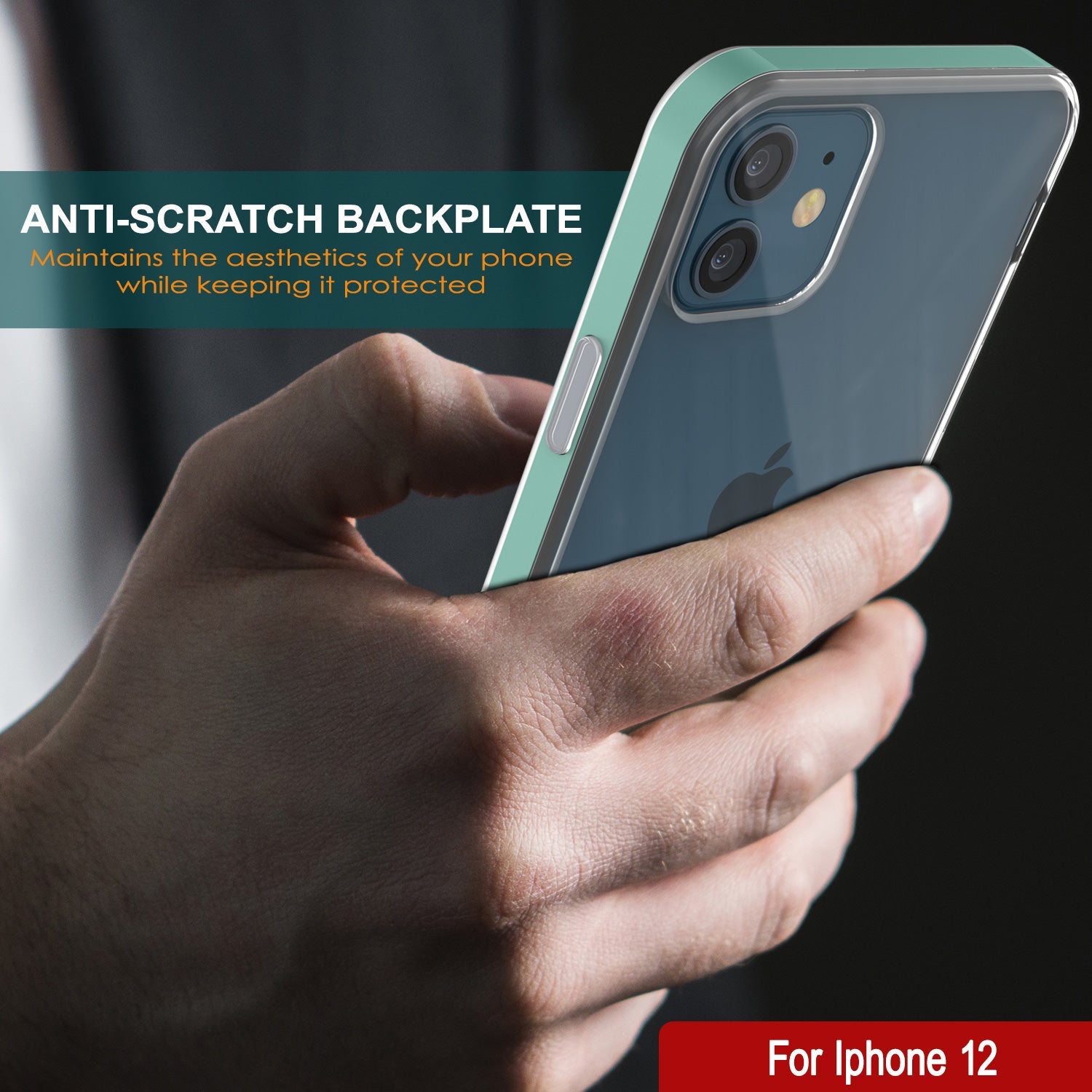 Capa para iPhone 12, PUNKcase [Série LUCID 3.0] [Ajuste Slim] Capa protetora com Protetor de Tela Integrado [Azul-petróleo]
