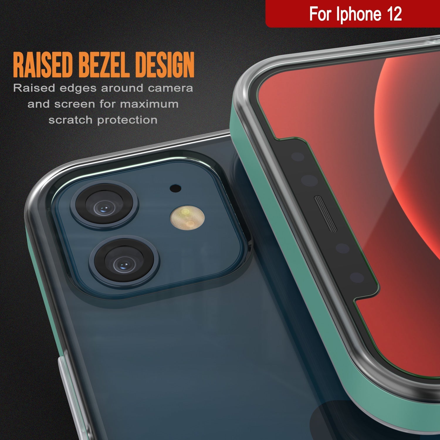 Capa para iPhone 12, PUNKcase [Série LUCID 3.0] [Ajuste Slim] Capa protetora com Protetor de Tela Integrado [Azul-petróleo]