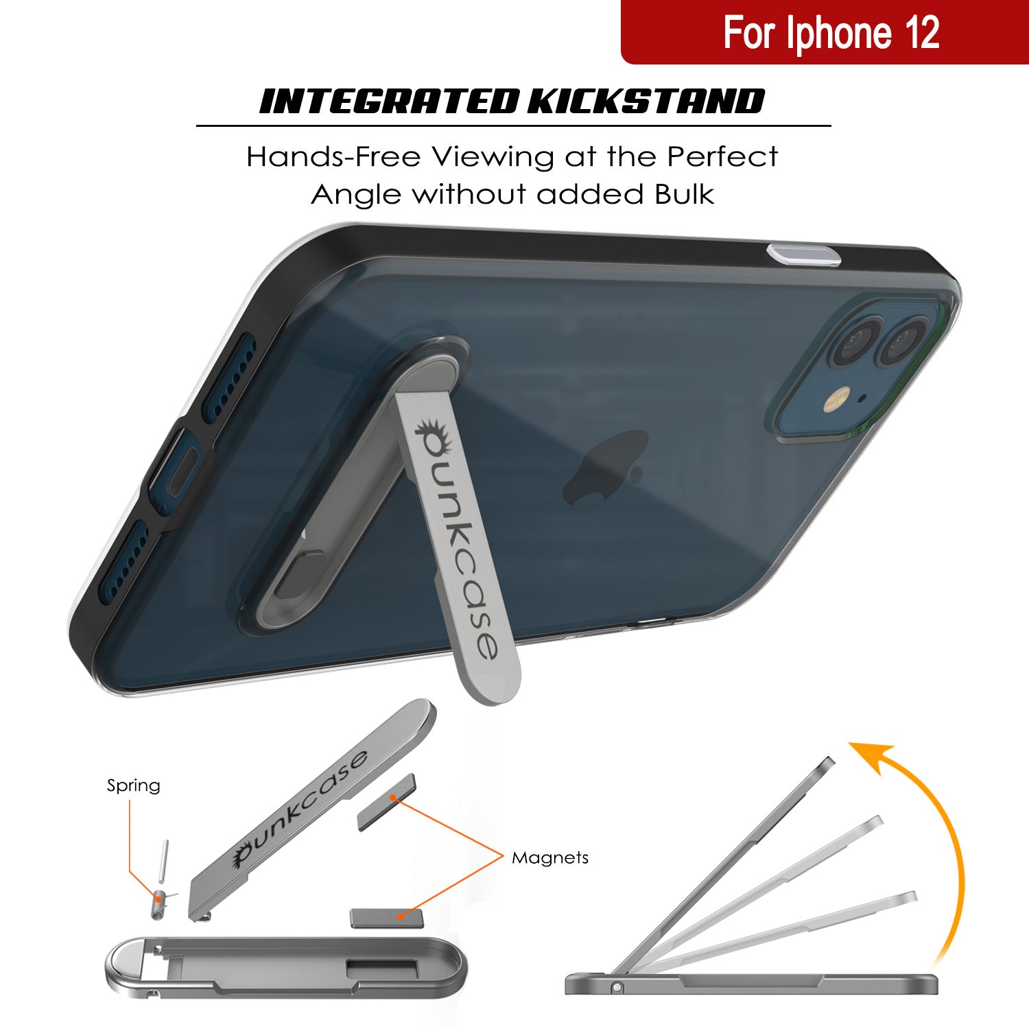 Capa para iPhone 12, PUNKcase [Série LUCID 3.0] [Ajuste Slim] Capa Protetora com Protetor de Tela Integrado [Preto]