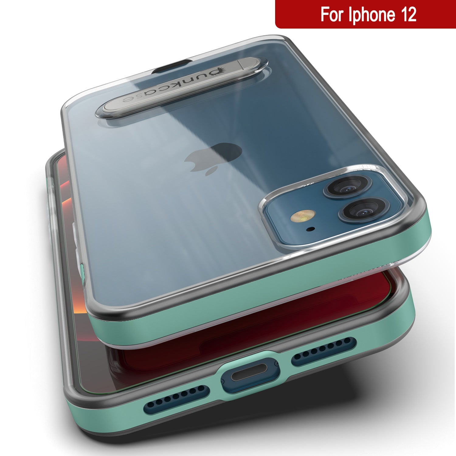 Capa para iPhone 12, PUNKcase [Série LUCID 3.0] [Ajuste Slim] Capa protetora com Protetor de Tela Integrado [Azul-petróleo]