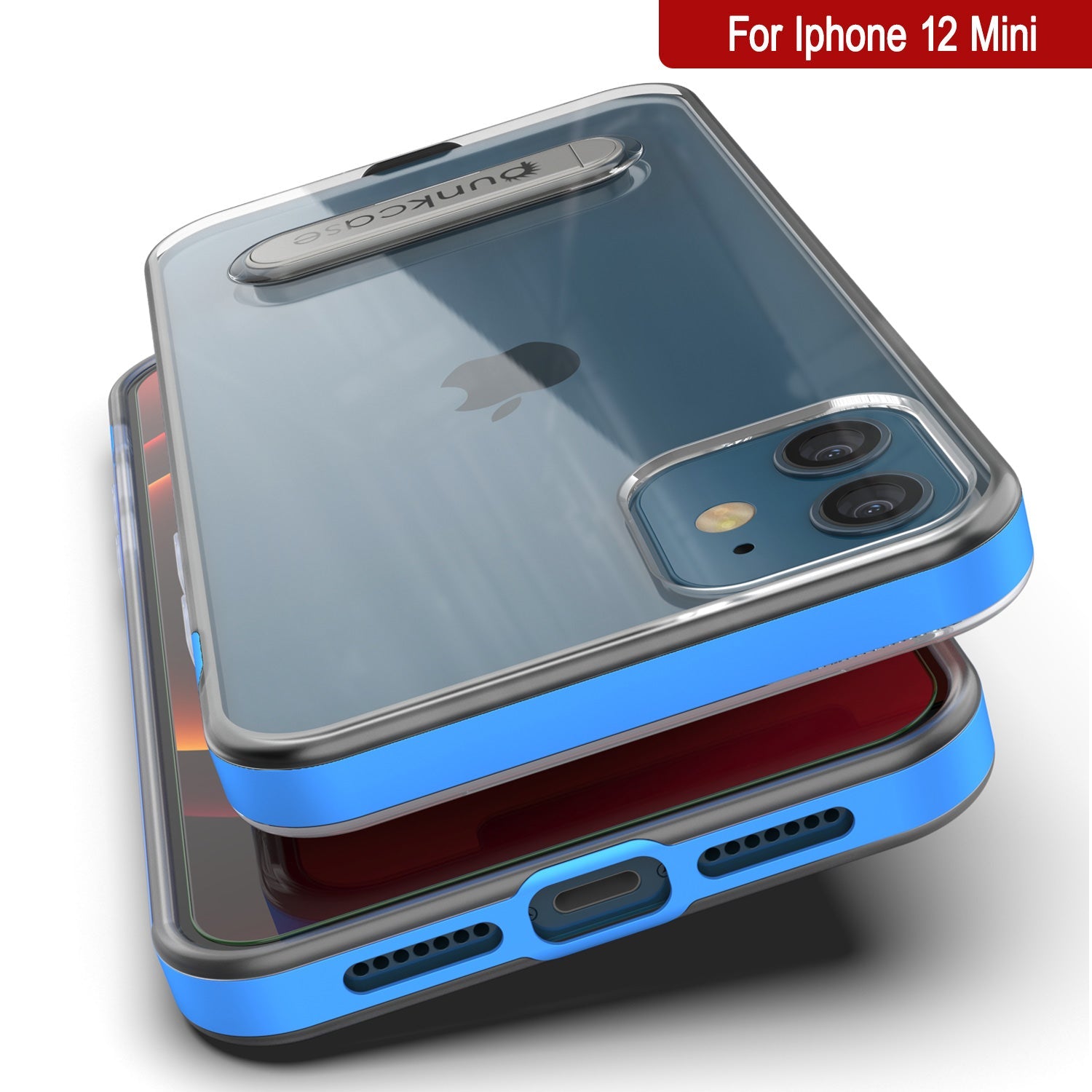 Capa iPhone 12 Mini, PUNKcase [Série LUCID 3.0] [Ajuste Slim] Capa Protetora c/ Protetor de Tela Integrado [Azul]