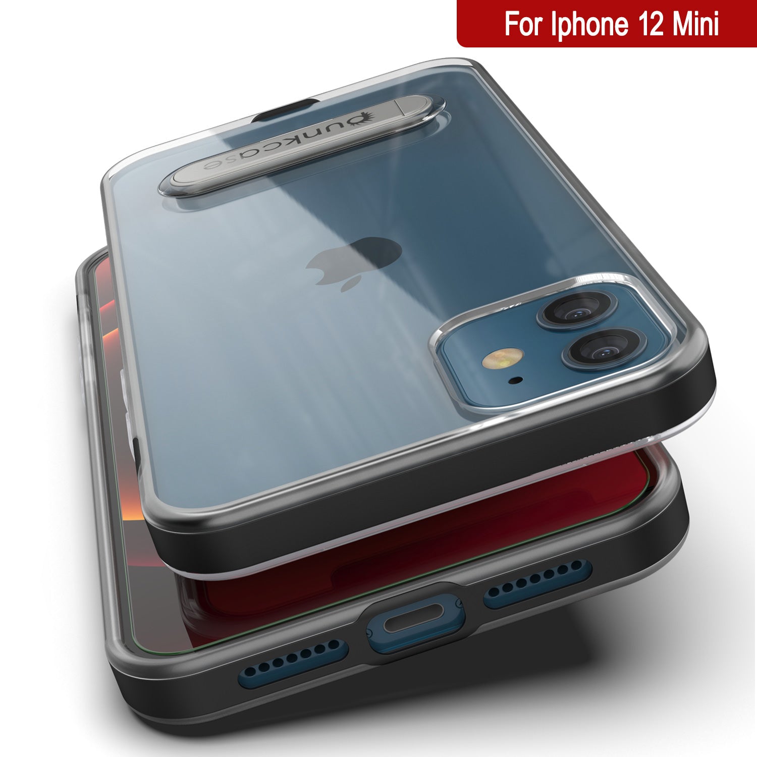 Capa para iPhone 12 Mini, PUNKcase [Série LUCID 3.0] [Ajuste Slim] Capa Protetora com Protetor de Tela Integrado [Preto]