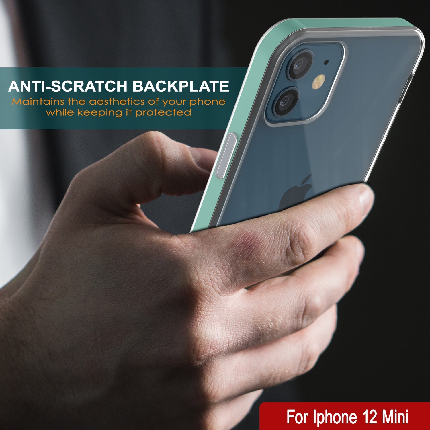 Capa para iPhone 12 Mini, PUNKcase [Série LUCID 3.0] [Ajuste Fino] Capa Protetora com Protetor de Tela Integrado [Azul-Teal]