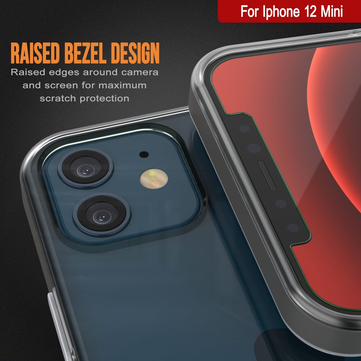 Capa para iPhone 12 Mini, PUNKcase [Série LUCID 3.0] [Ajuste Slim] Capa protetora com protetor de tela integrado [Cinza]