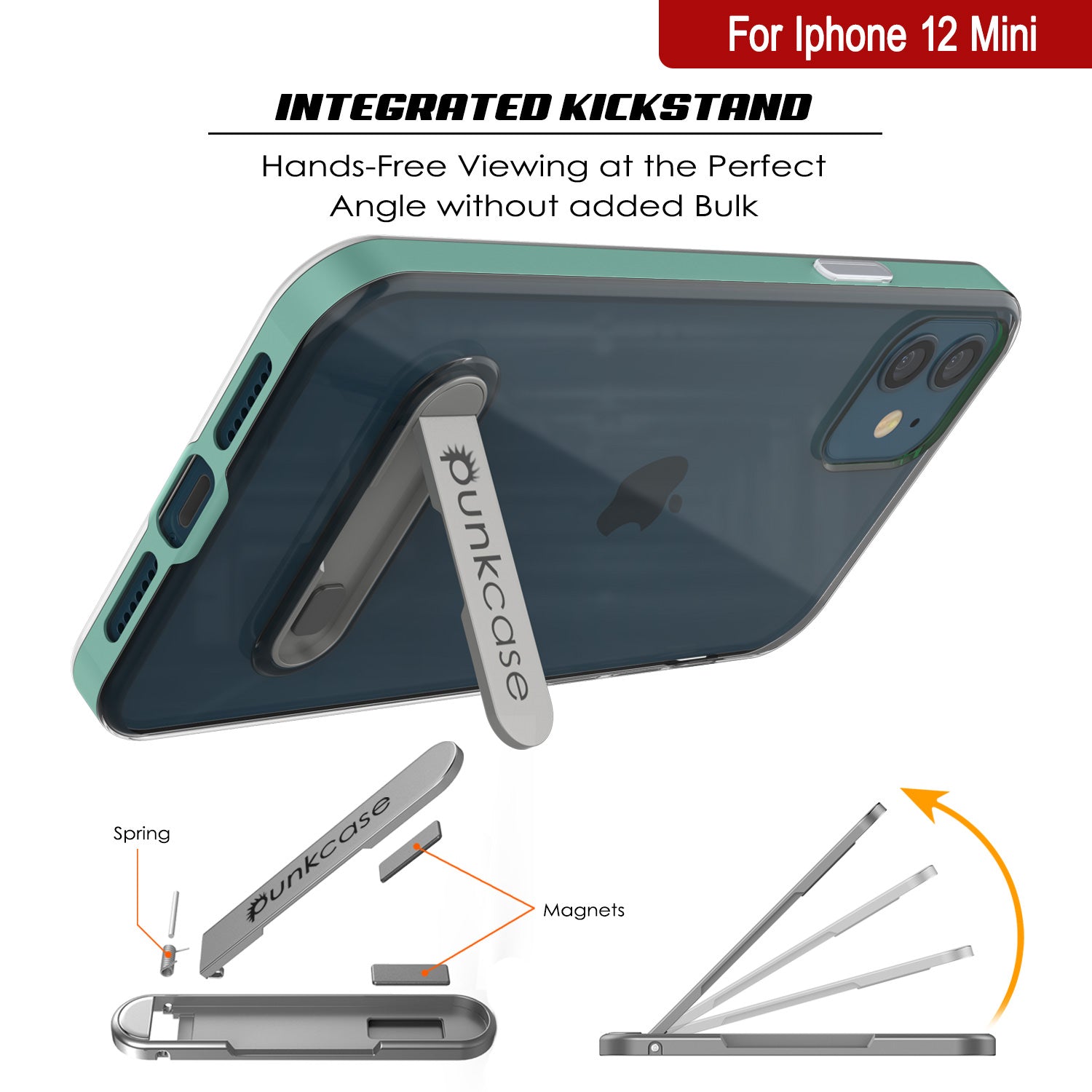 Capa para iPhone 12 Mini, PUNKcase [Série LUCID 3.0] [Ajuste Fino] Capa Protetora com Protetor de Tela Integrado [Azul-Teal]