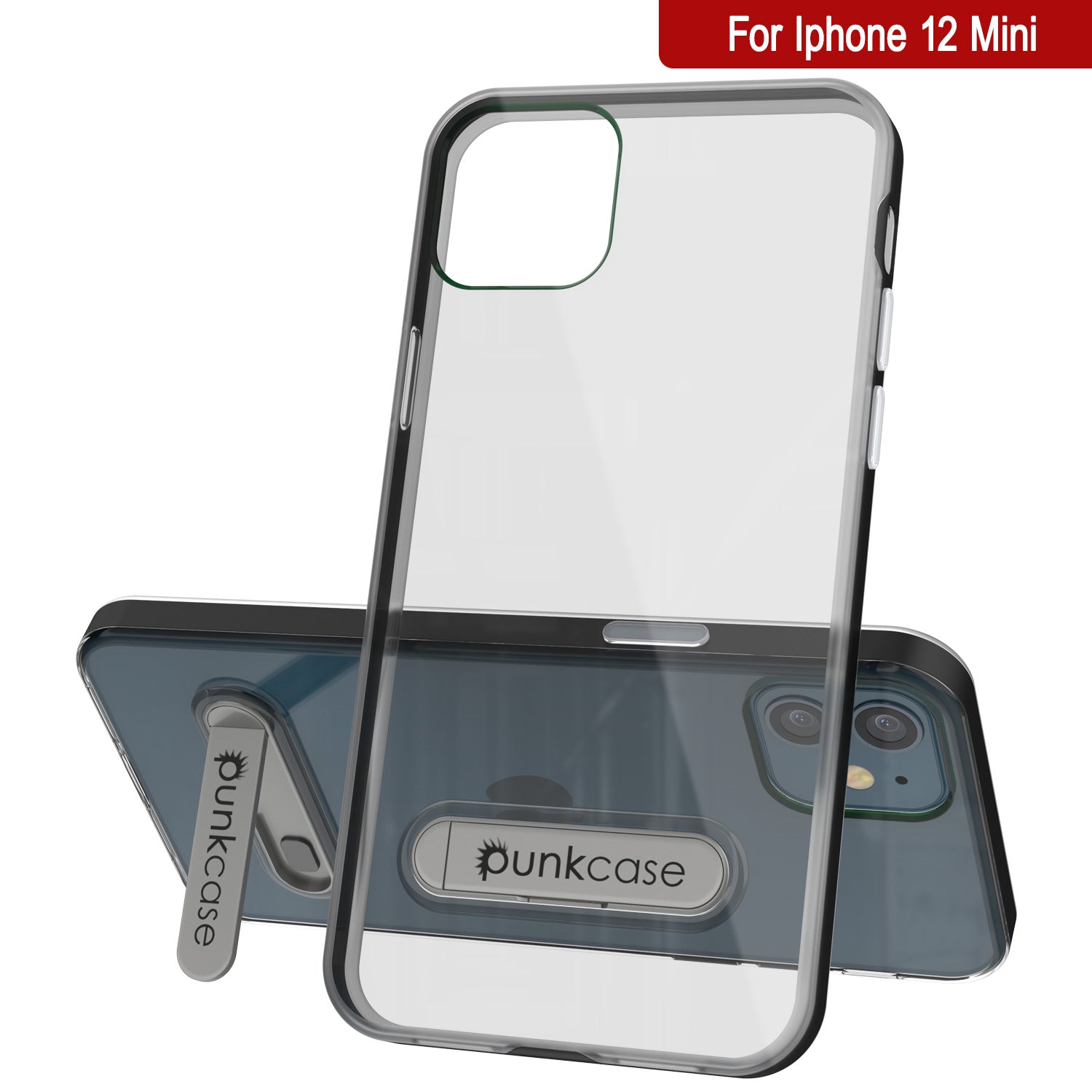 Capa para iPhone 12 Mini, PUNKcase [Série LUCID 3.0] [Ajuste Slim] Capa Protetora com Protetor de Tela Integrado [Preto]