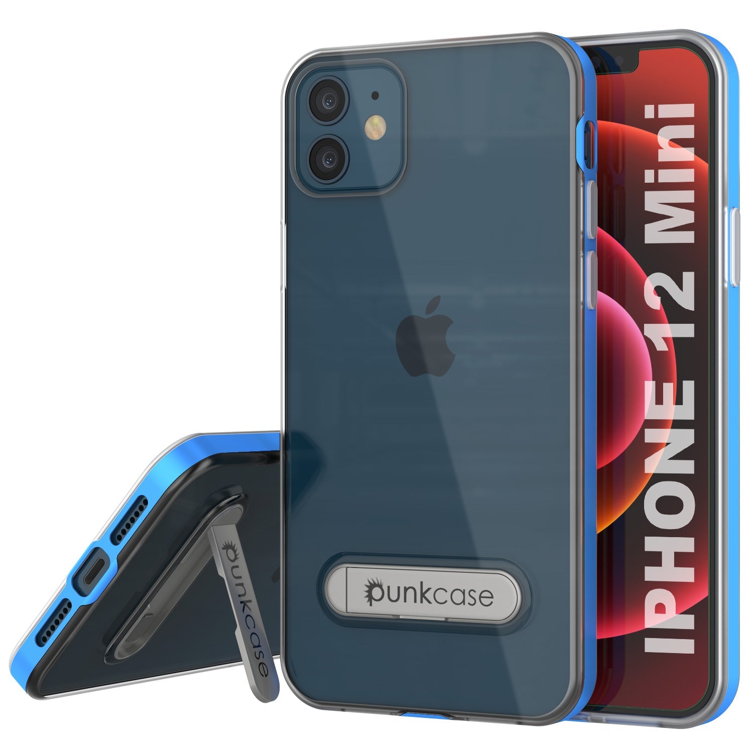 Capa iPhone 12 Mini, PUNKcase [Série LUCID 3.0] [Ajuste Slim] Capa Protetora c/ Protetor de Tela Integrado [Azul]