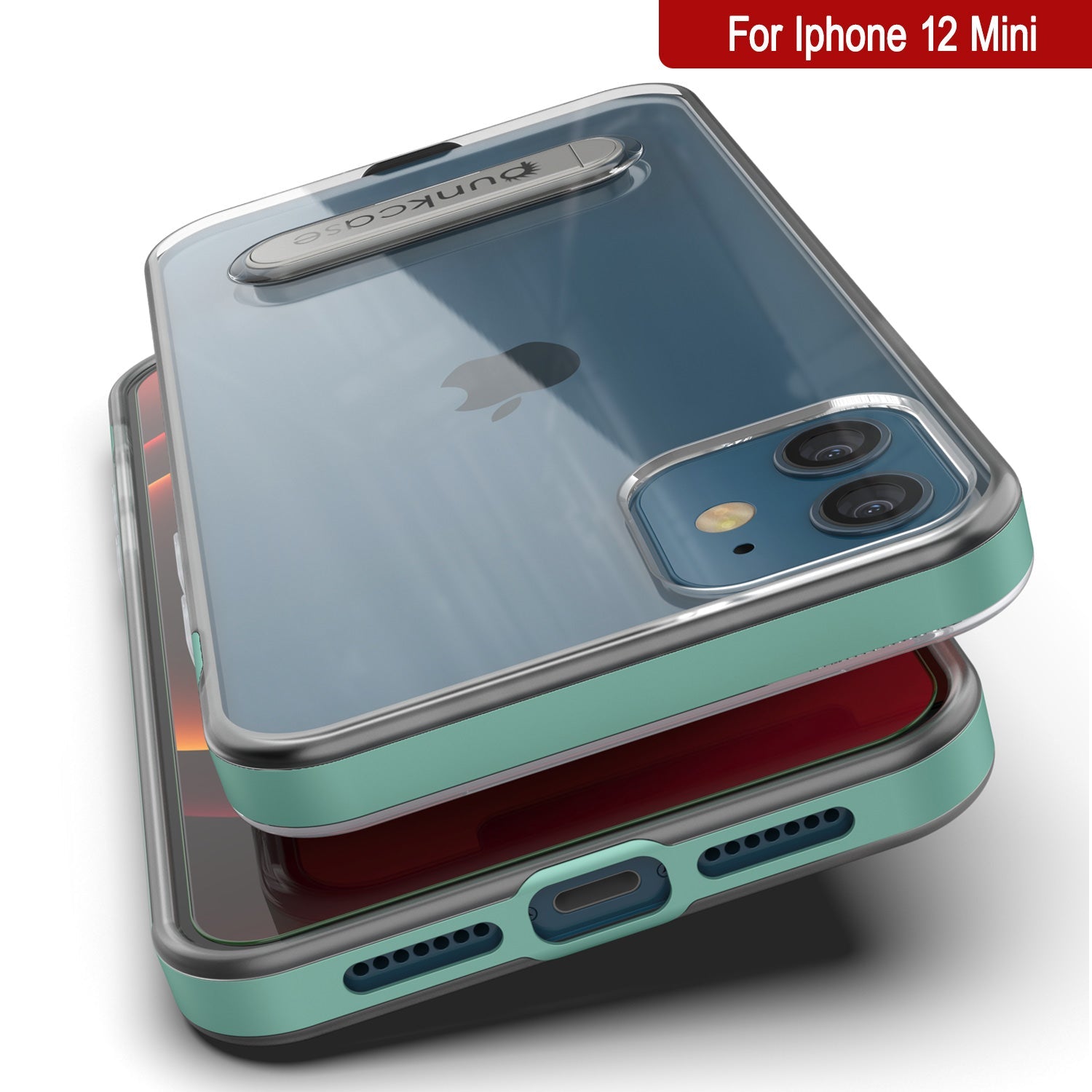 Capa para iPhone 12 Mini, PUNKcase [Série LUCID 3.0] [Ajuste Fino] Capa Protetora com Protetor de Tela Integrado [Azul-Teal]