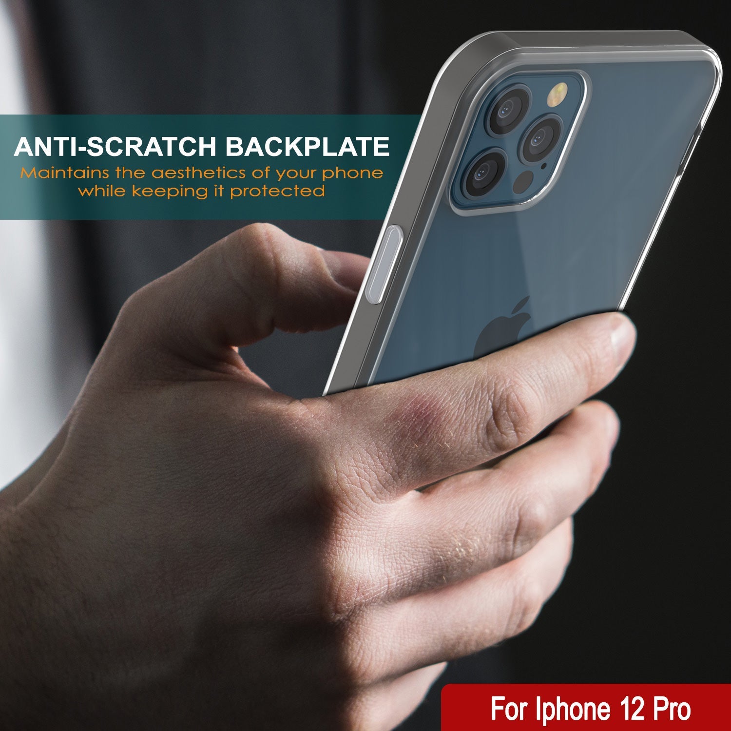 Capa iPhone 12 Pro, PUNKcase [Série LUCID 3.0] [Ajuste Slim] Capa Protetora com Protetor de Tela Integrado [Cinza]