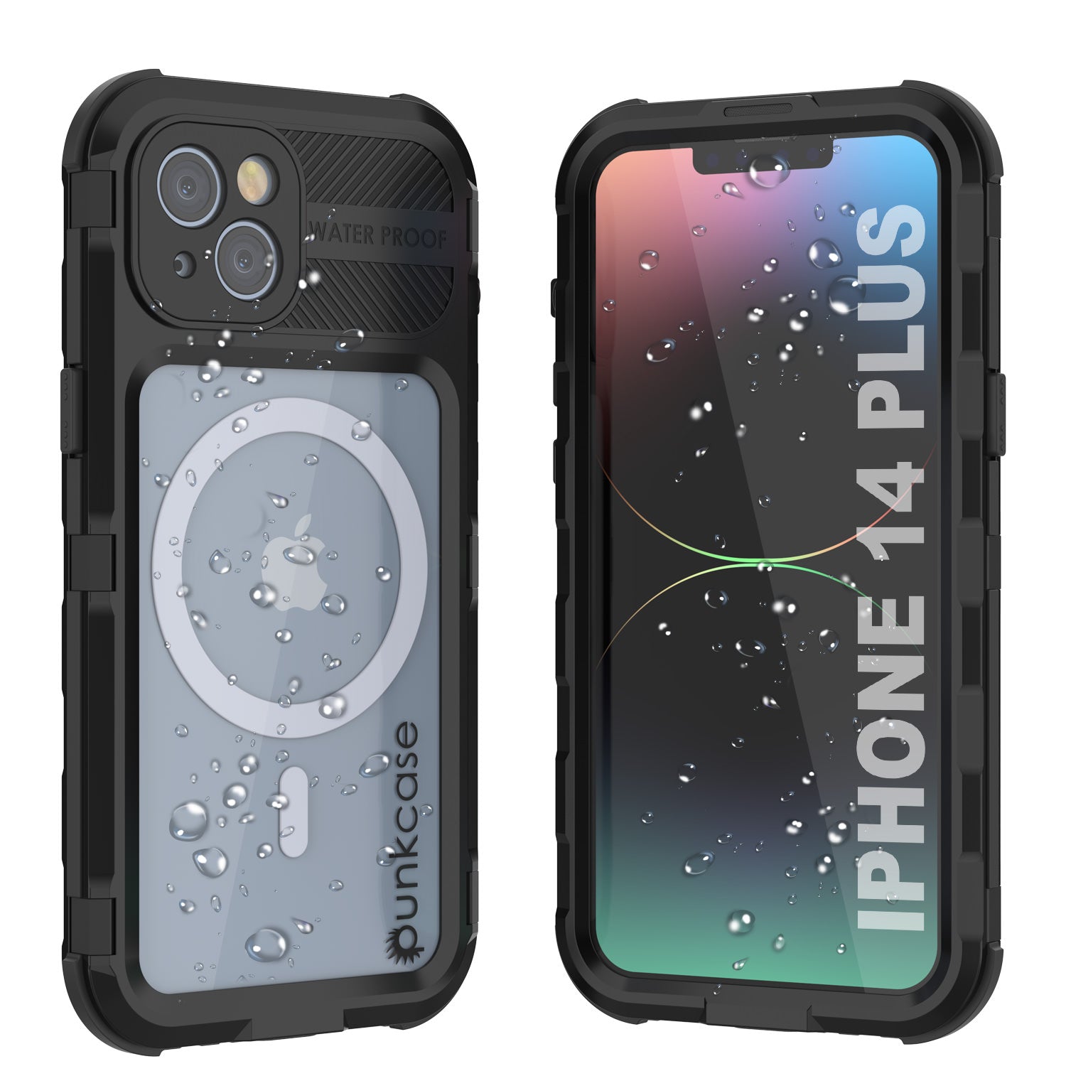 iPhone 14 Plus Série Metal Extreme 2.0 Case de Alumínio à Prova d'Água IP68 com Protetor de Tela Incorporado [Preto]