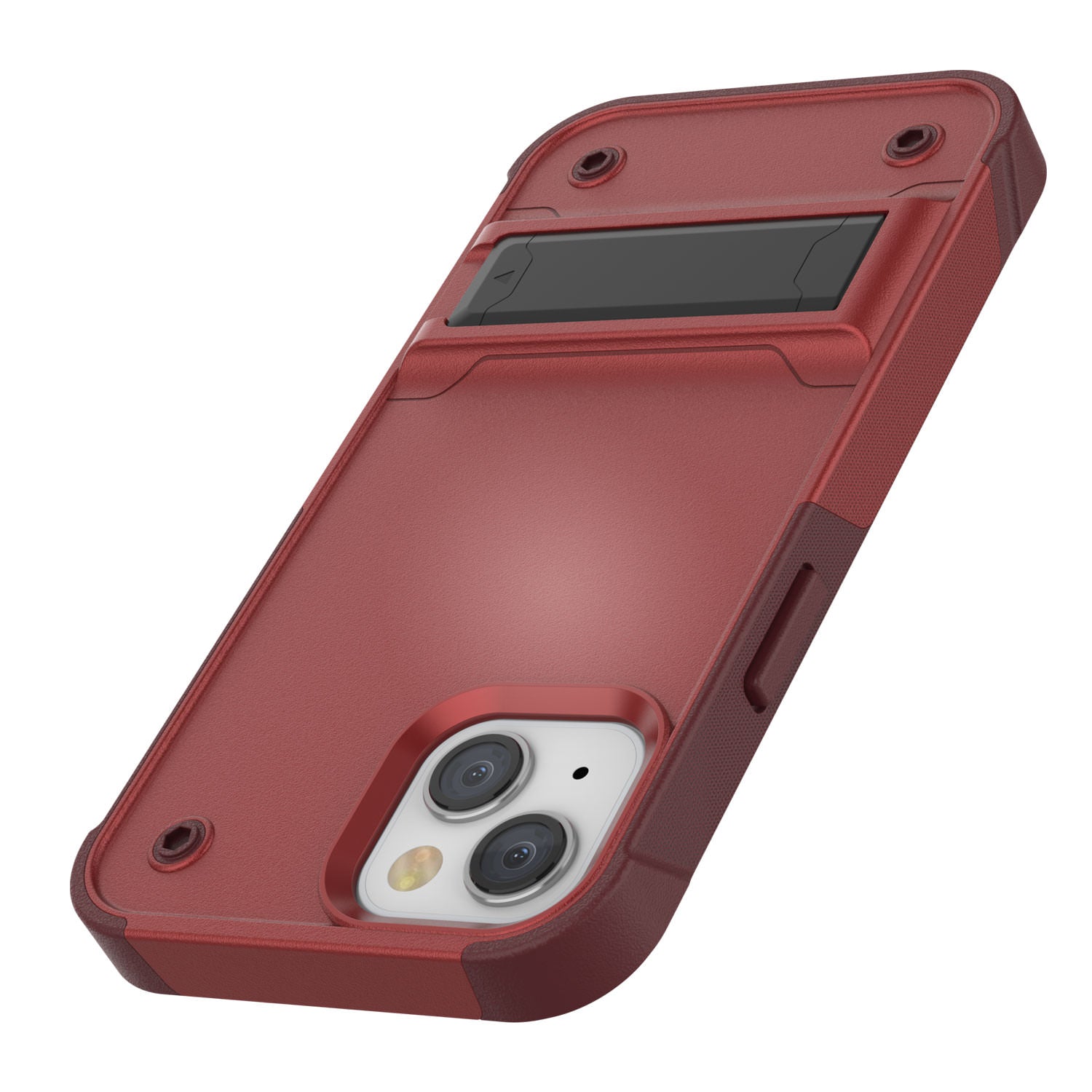 Capa Punkcase iPhone 14 [Série Reliance] Capa Híbrida Protetora de Grau Militar com Suporte Incorporado [Vermelho-Rosa]