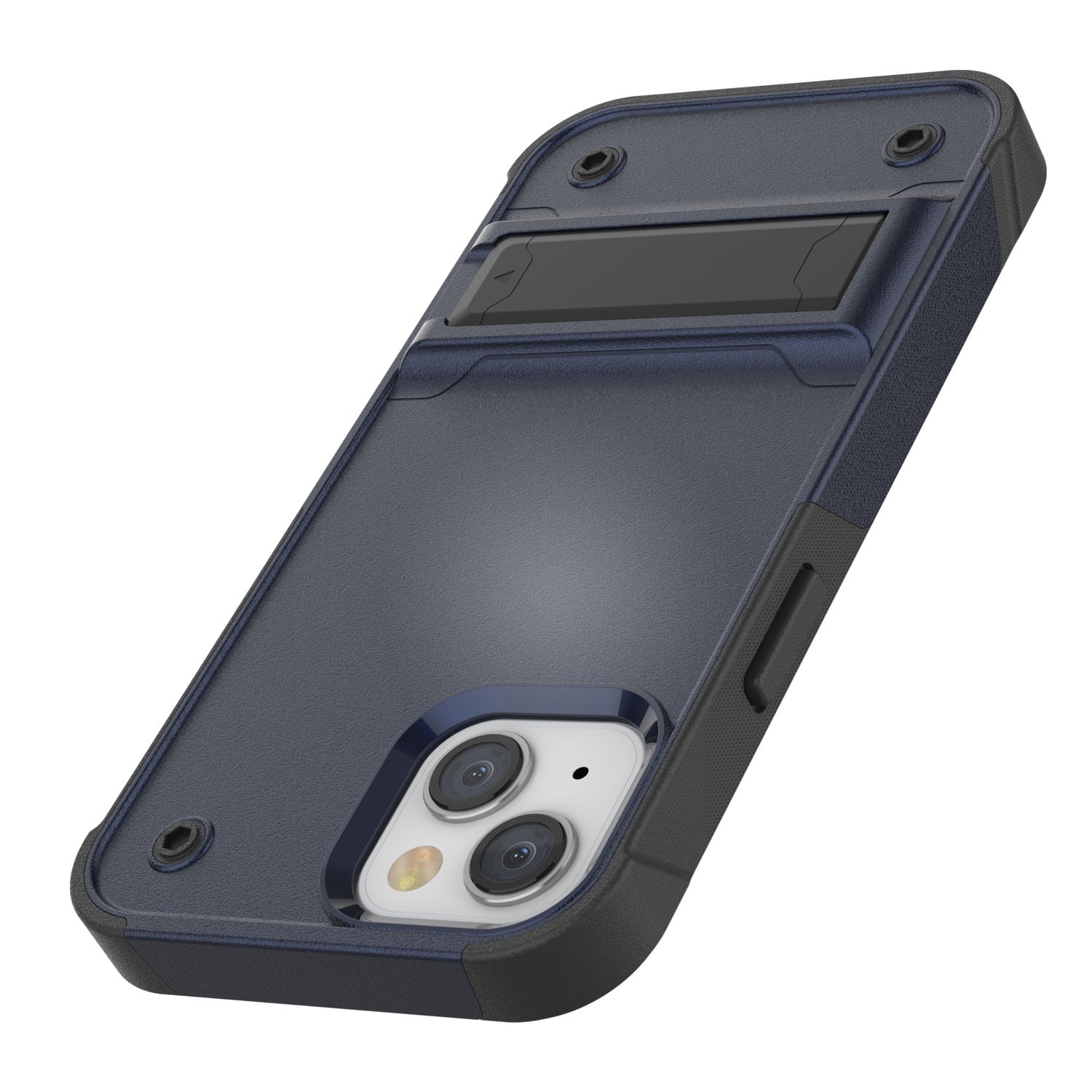 Capa para iPhone 14 Punkcase [Série Reliance] Protetora Híbrida de Grau Militar com Suporte Embutido [Azul Marinho e Preto]