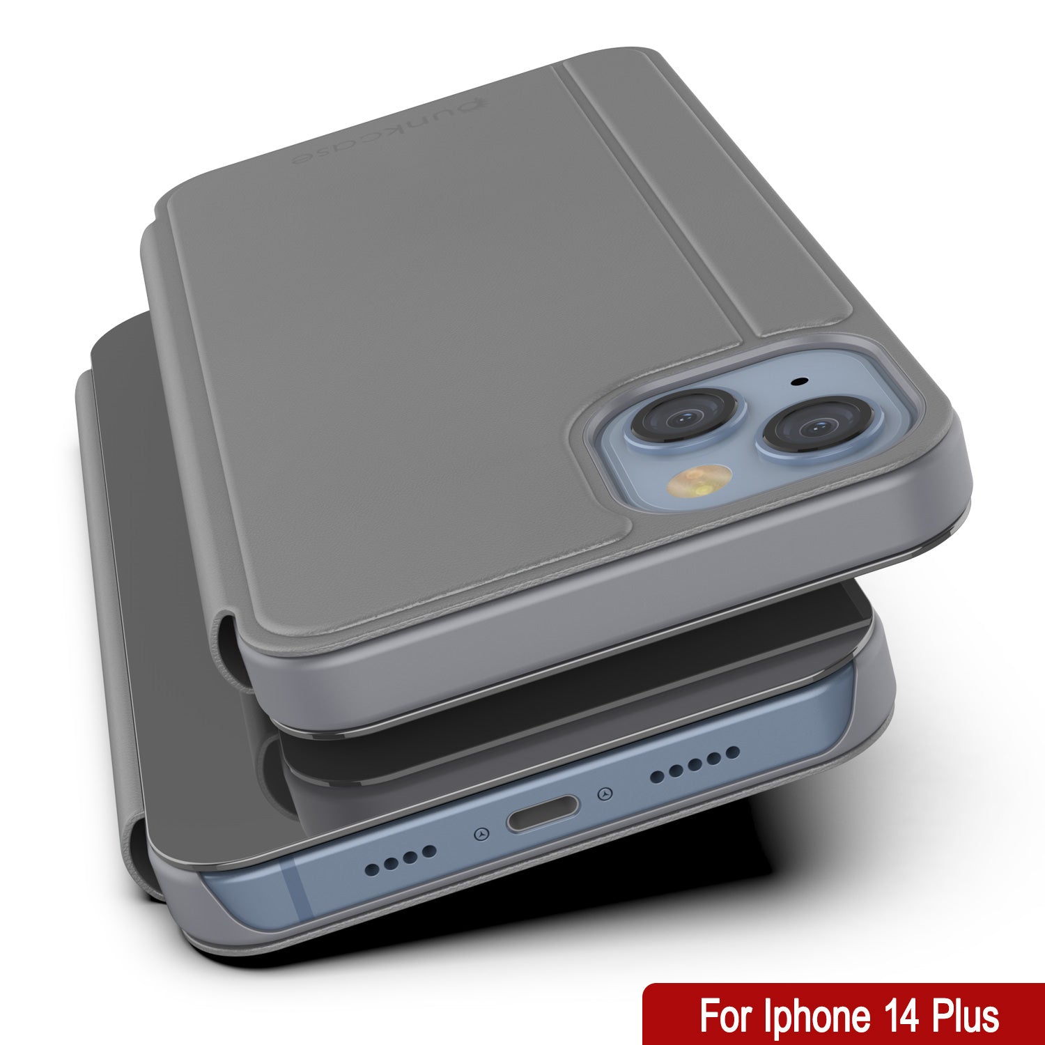 Capa de proteção dobrável Punkcase iPhone 14 Plus Reflector [Prateado]