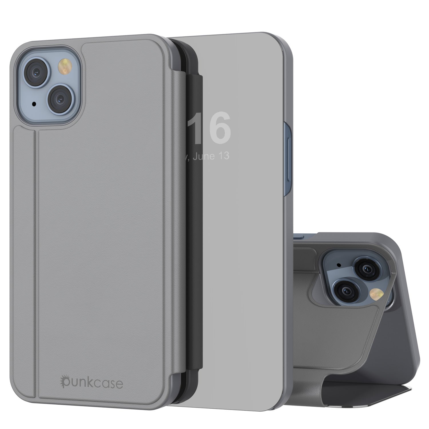 Capa de proteção dobrável Punkcase iPhone 14 Plus Reflector [Prateado]