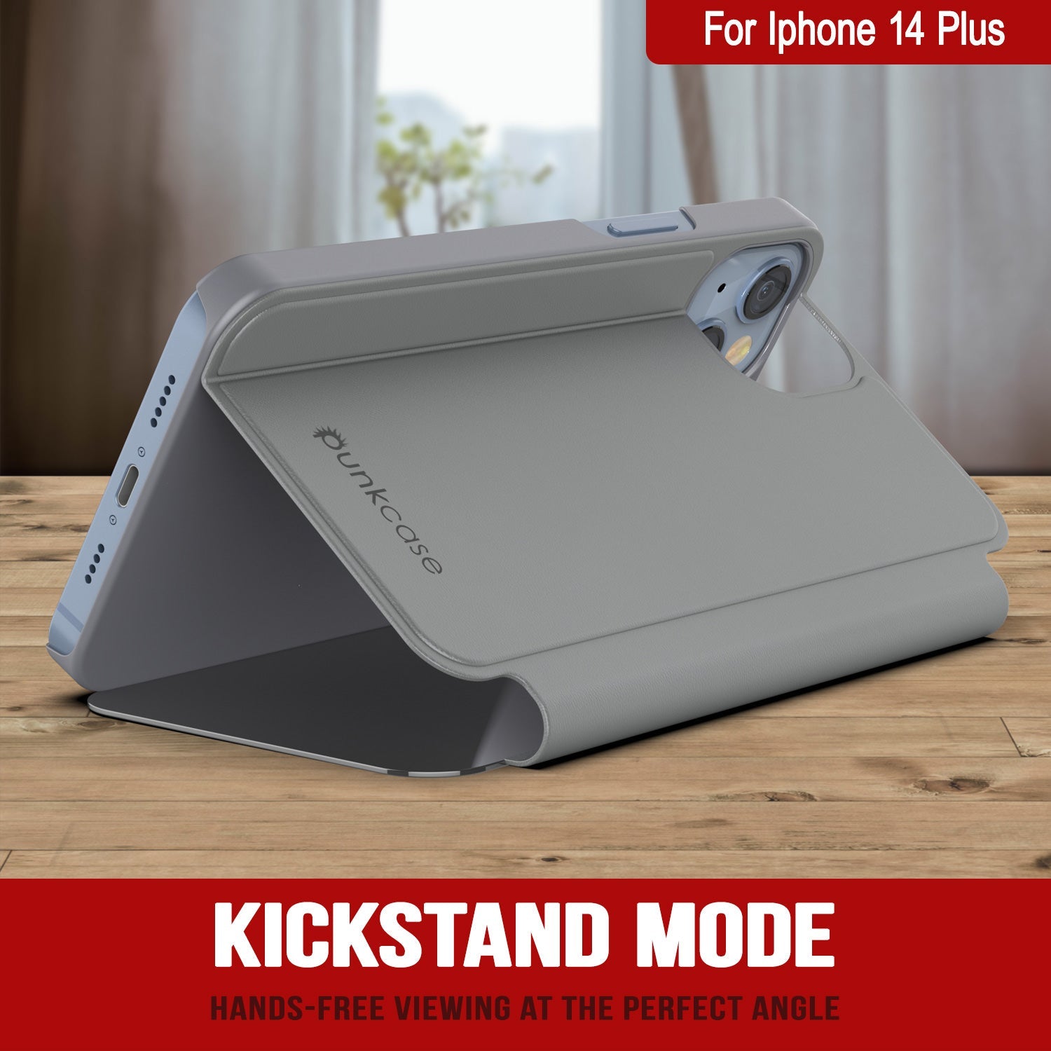 Capa de proteção dobrável Punkcase iPhone 14 Plus Reflector [Prateado]