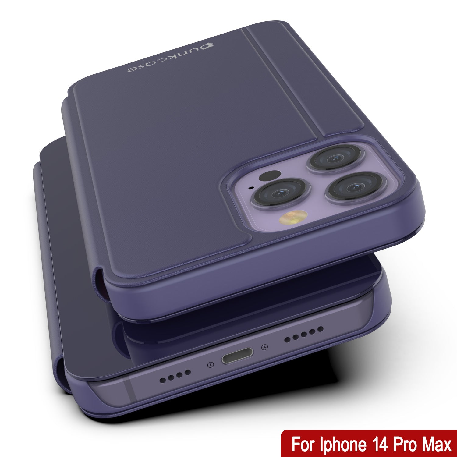 Capa Protetora Punkcase iPhone 14 Pro Max Reflector Capa Flip Protetora [Roxo]