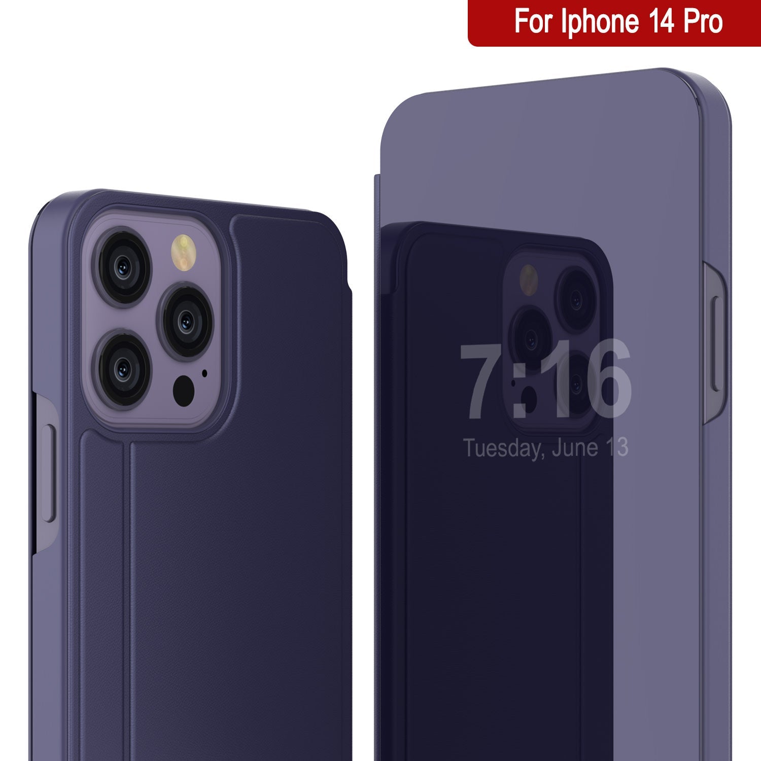 Capa Protetora Punkcase Refletora para iPhone 14 Pro [Roxo]