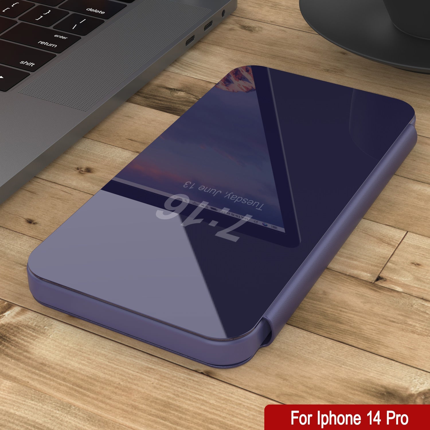 Capa Protetora Punkcase Refletora para iPhone 14 Pro [Roxo]