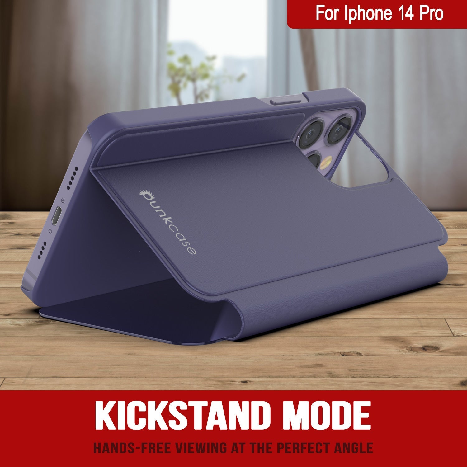 Capa Protetora Punkcase Refletora para iPhone 14 Pro [Roxo]