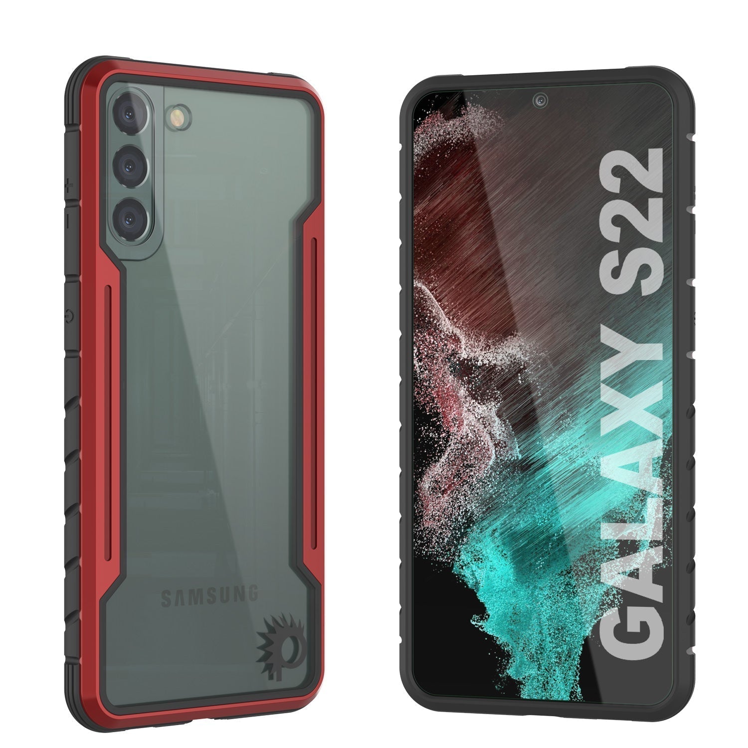 Capa Protetora Punkcase S22 Ravenge Military Grade Multi-Camada [Vermelho]