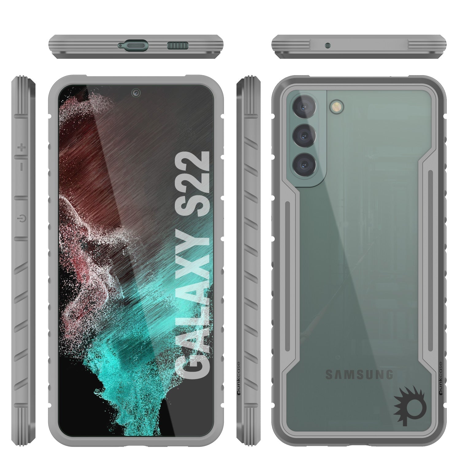 Capa protetora Punkcase S22 Ravenger de Grau Militar de Grade Militar de Vários Camadas