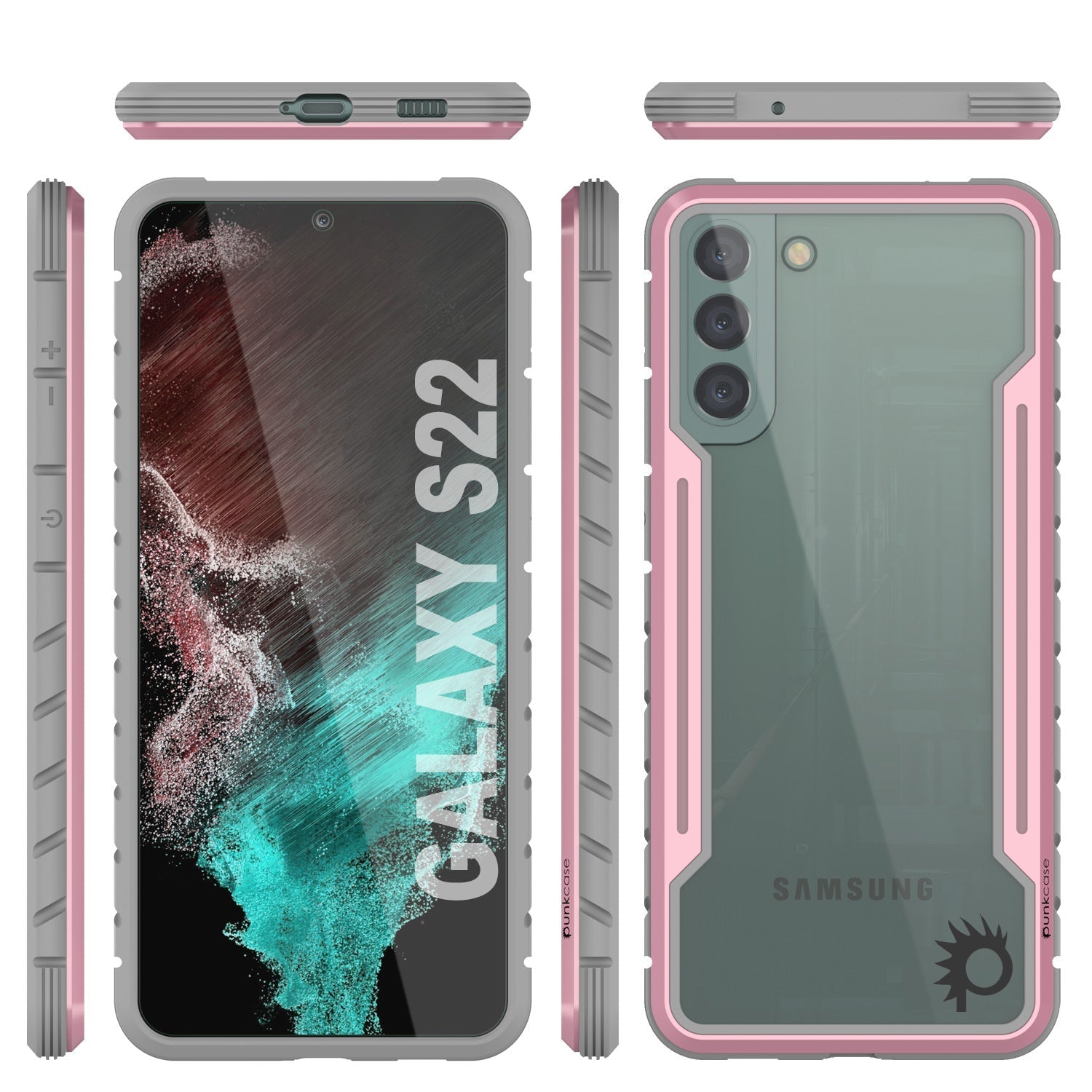 Capa protetora Militar de Grau Multicamadas Punkcase S22 Ravenger [Ouro Rosa]