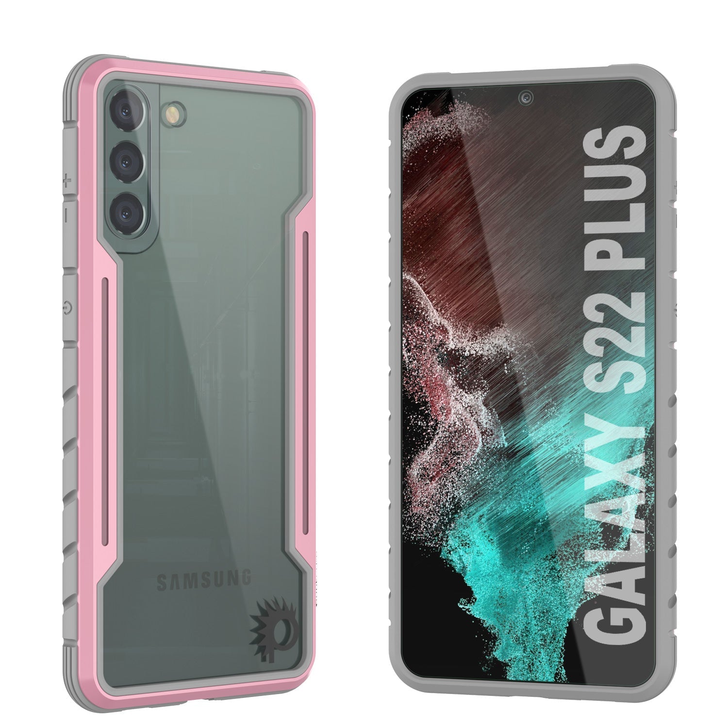 Capa protetora Punkcase S22+ Plus Ravenger de Grau Militar com várias camadas [Cor de Rosa-Dourado]
