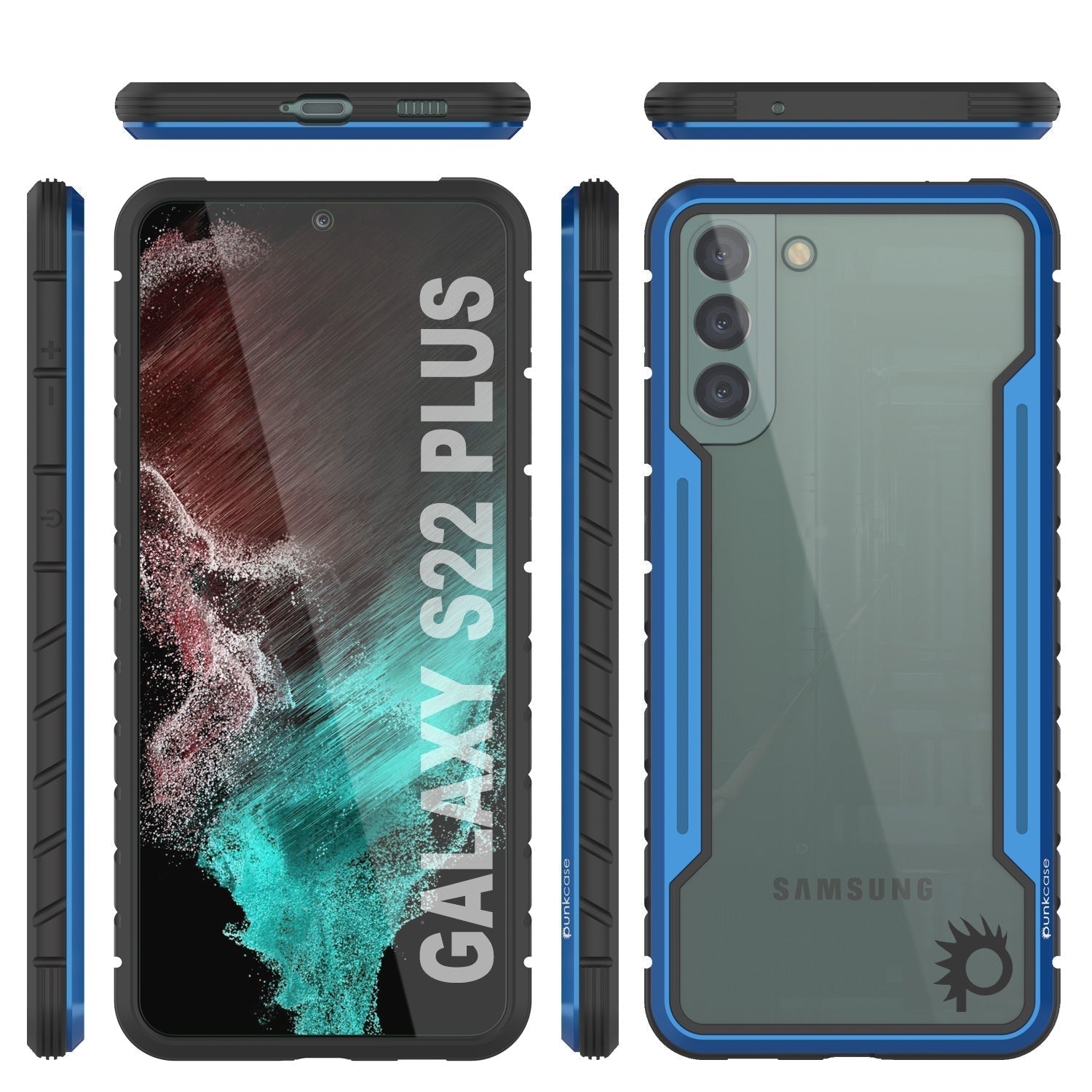 Capa de proteção militar Punkcase S22+ Plus Ravenger Cover de várias camadas [Azul Marinho]