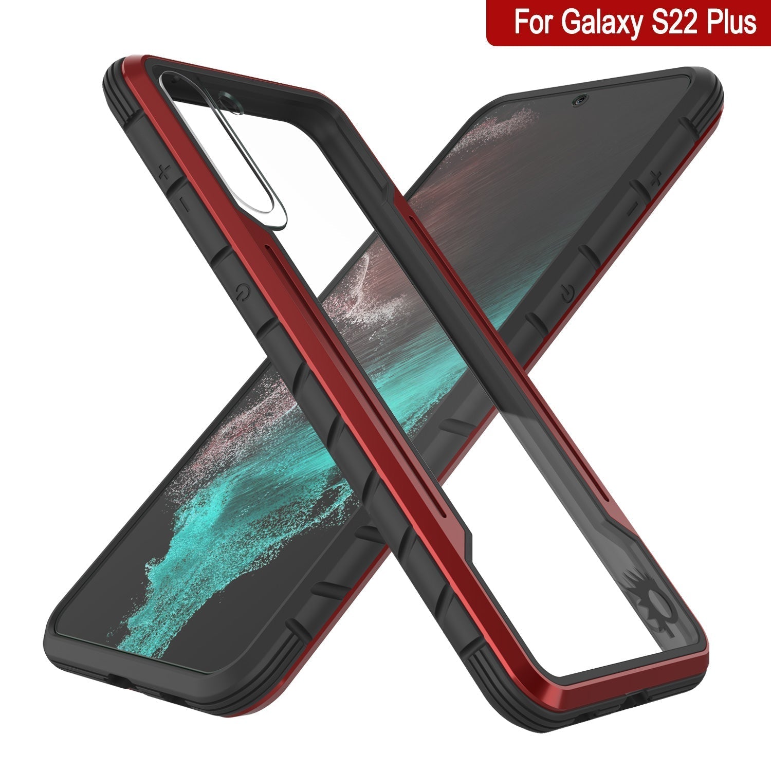 Capa protetora militar de camada múltipla Punkcase S22+ Plus Ravenger [Vermelho]