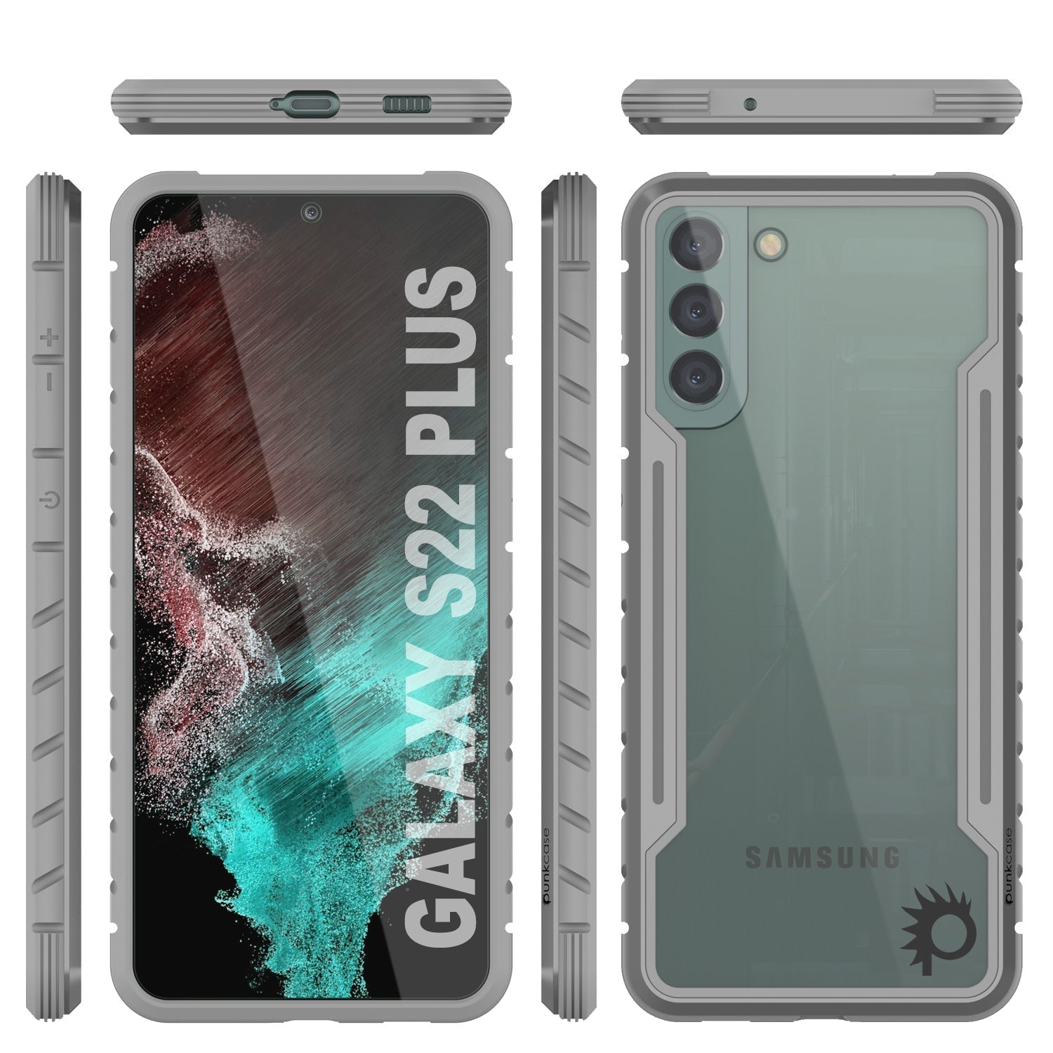 Capa protetora Punkcase S22+ Plus Ravenger de Grau Militar de Camadas Múltiplas