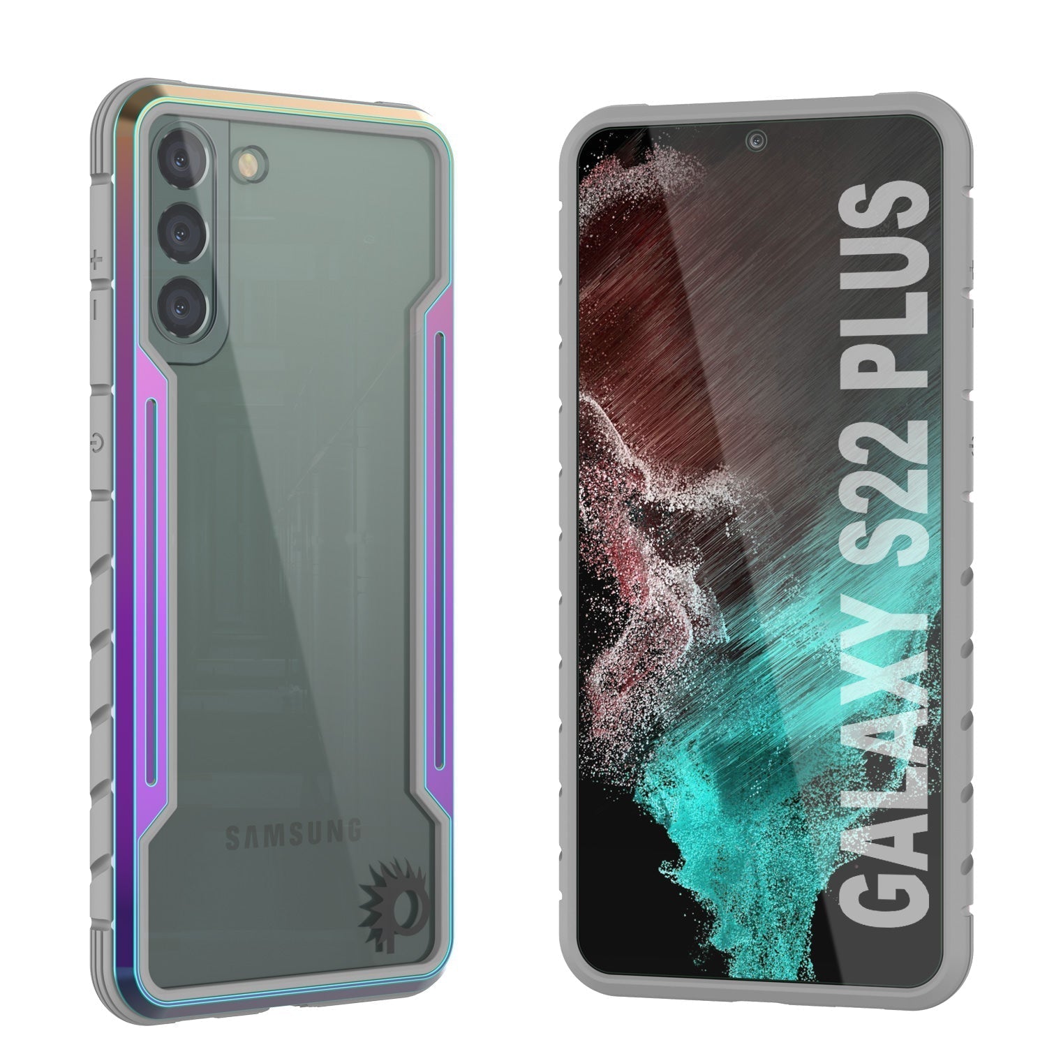 Capa protetora Punkcase S22+ Plus Ravenger de Grau Militar Multicamada [Arco-íris]