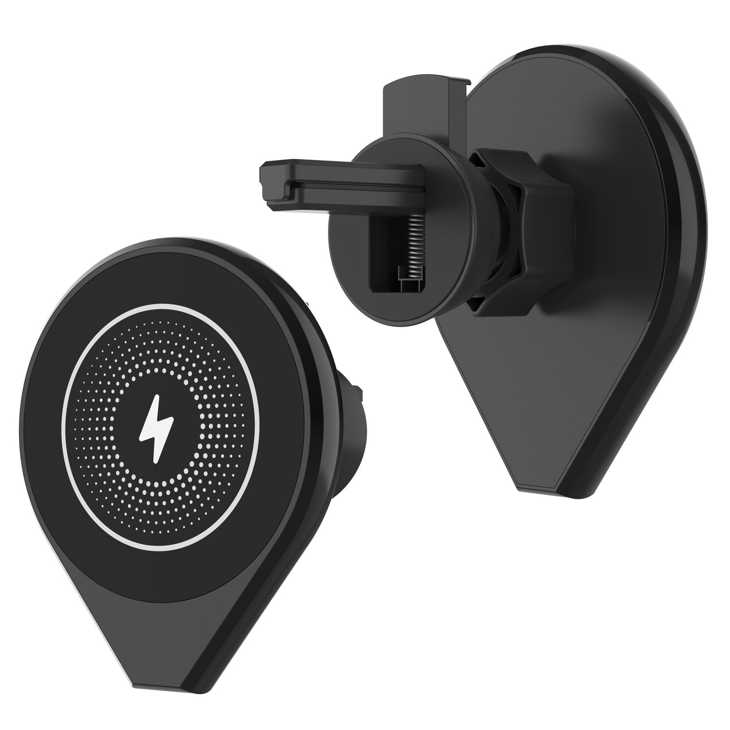 Carregador de carro sem fio Punkcase [Série F8] Carregador rápido universal de 15W para ventilação de ar [Preto]