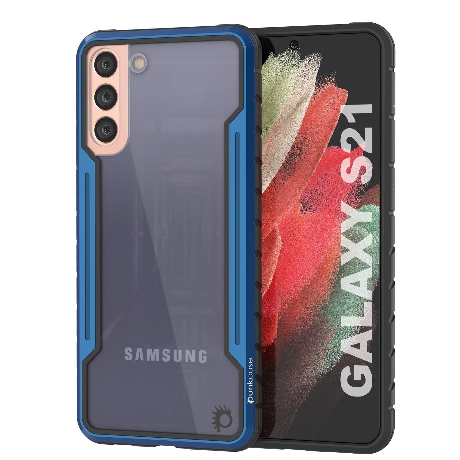 Capa protetora Punkcase S21 Ravenger de Grau Militar Multicamadas [Azul]