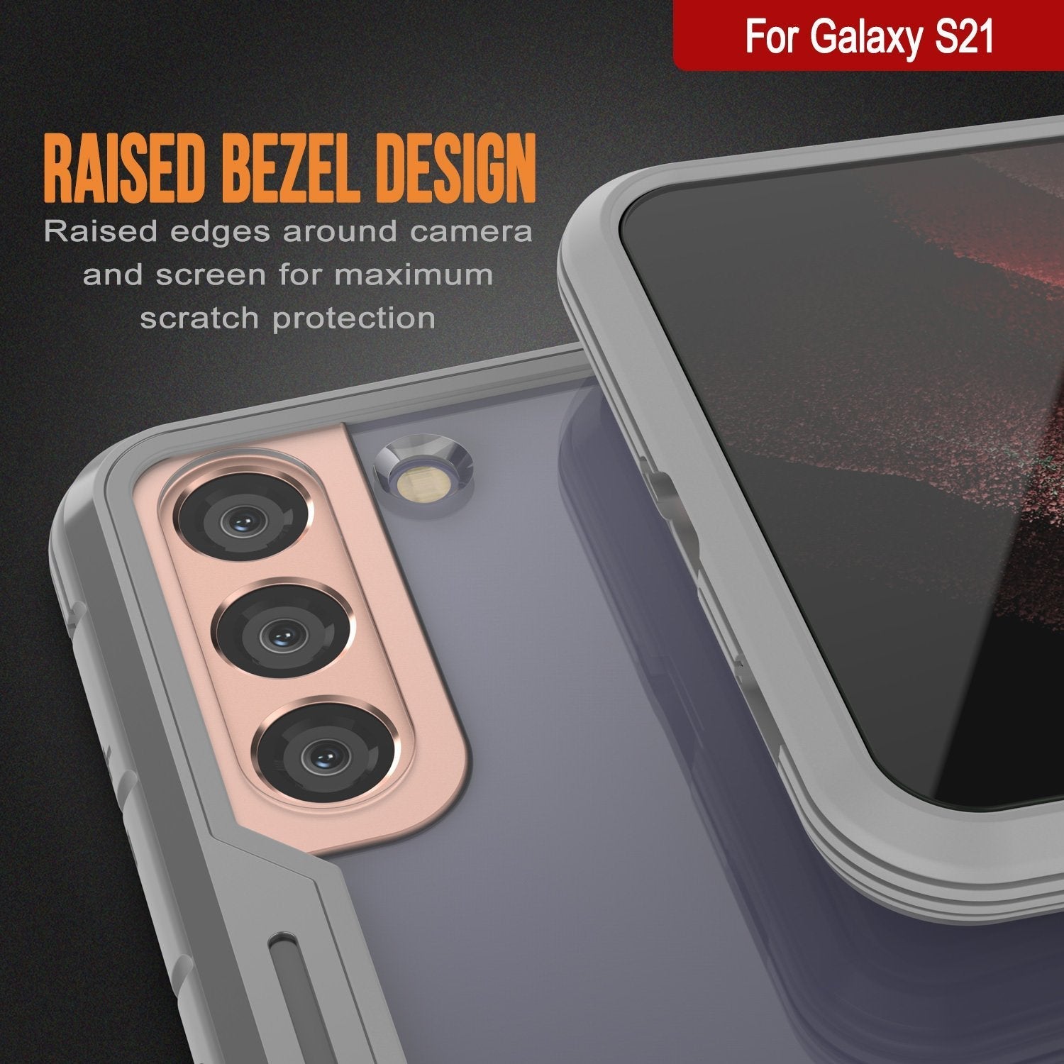 Capa protetora de grau militar Punkcase S21 ravenger Capa protetora de várias camadas [Grey]