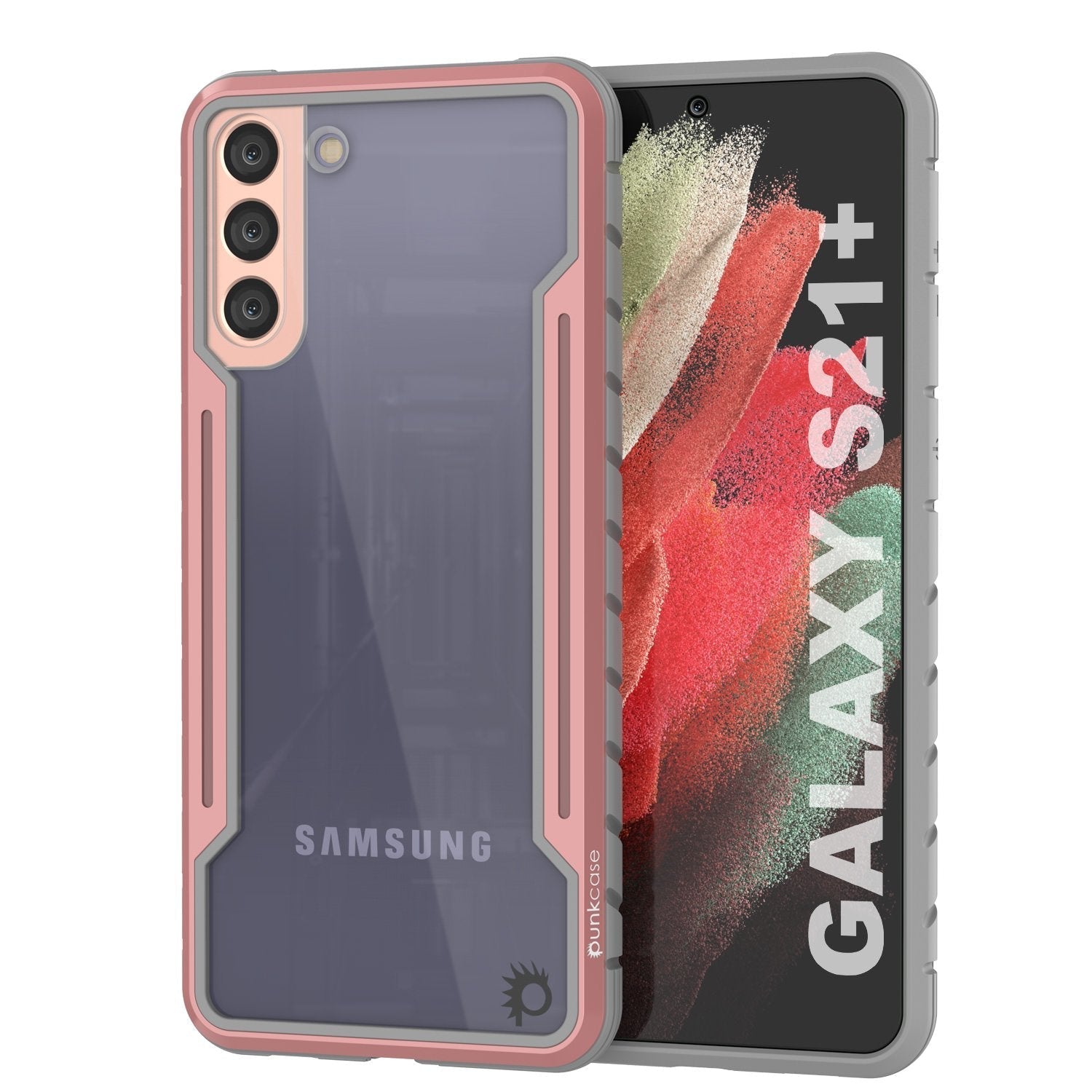 Capa de proteção militar de grau multilayer Punkcase S21+ Plus ravenger [Rose-Gold]