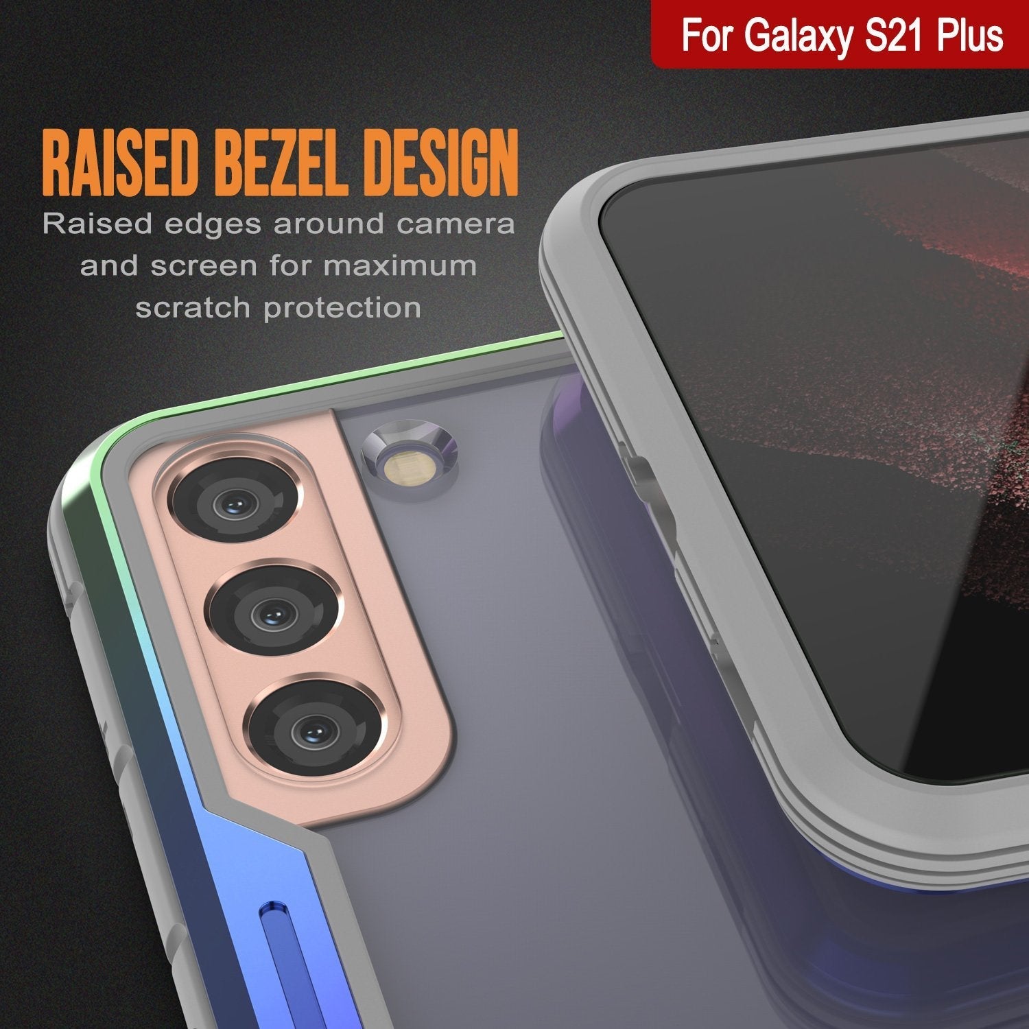 Capa protetora multilayer Punkcase S21+ Plus Ravenger Military Grade [Arco-íris]