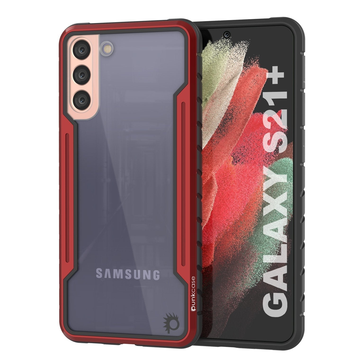 Capa protetora Punkcase S21+ Plus Ravenger de grau militar multi-camada [Vermelho]