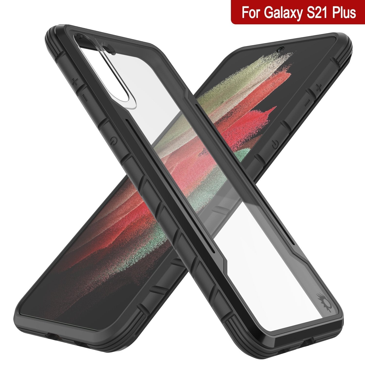 Capa protetora Punkcase Ravenger S21+ Plus de Grau Militar Multicamadas [Preto]