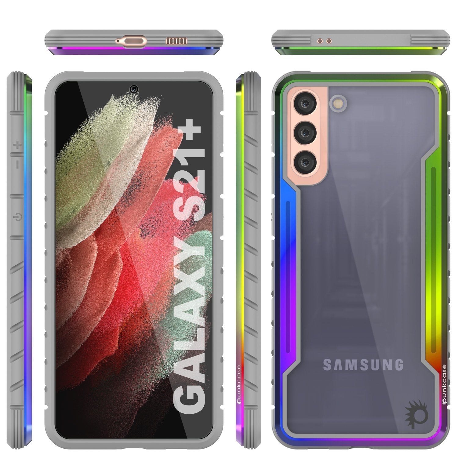 Capa protetora multilayer Punkcase S21+ Plus Ravenger Military Grade [Arco-íris]