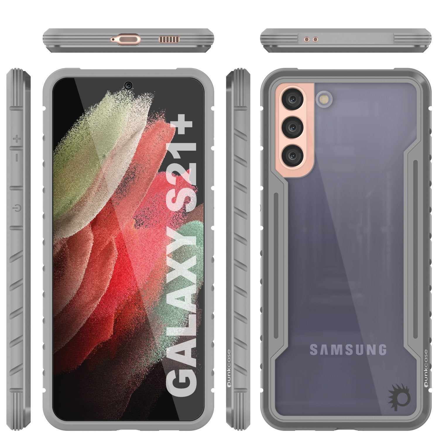 Capa Punkcase S21+ Plus ravenger Protetora de Grau Militar de Múltiplas Camadas [Cinza]
