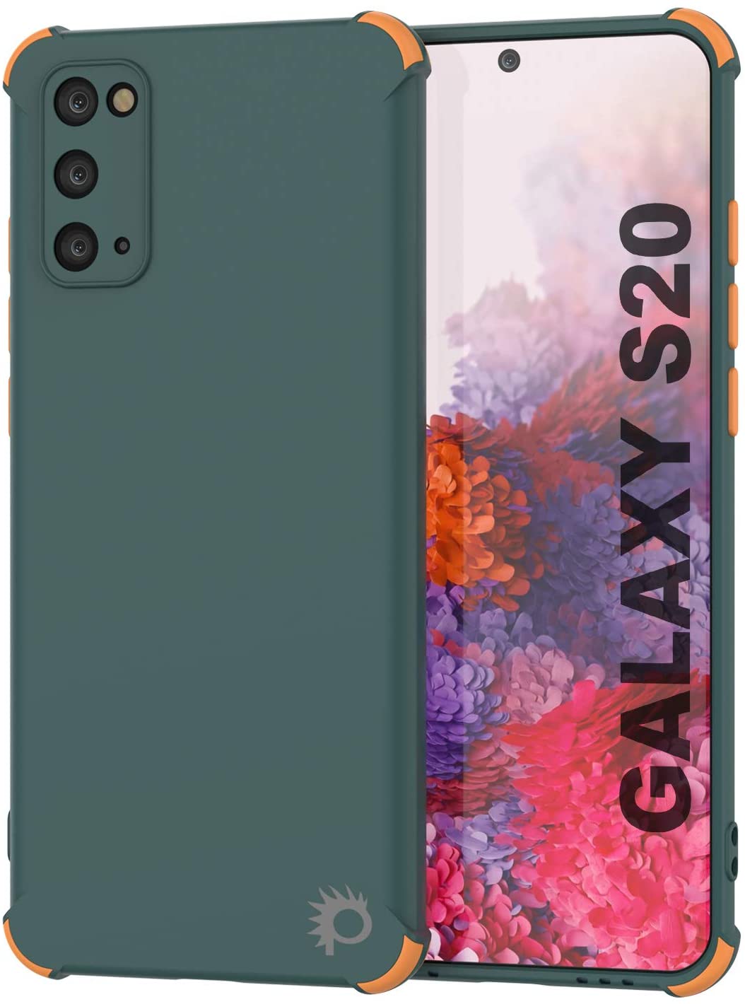 Capa protetora e leve Punkcase TPU [Série Sunshine] para Galaxy S20 [Verde Escuro]